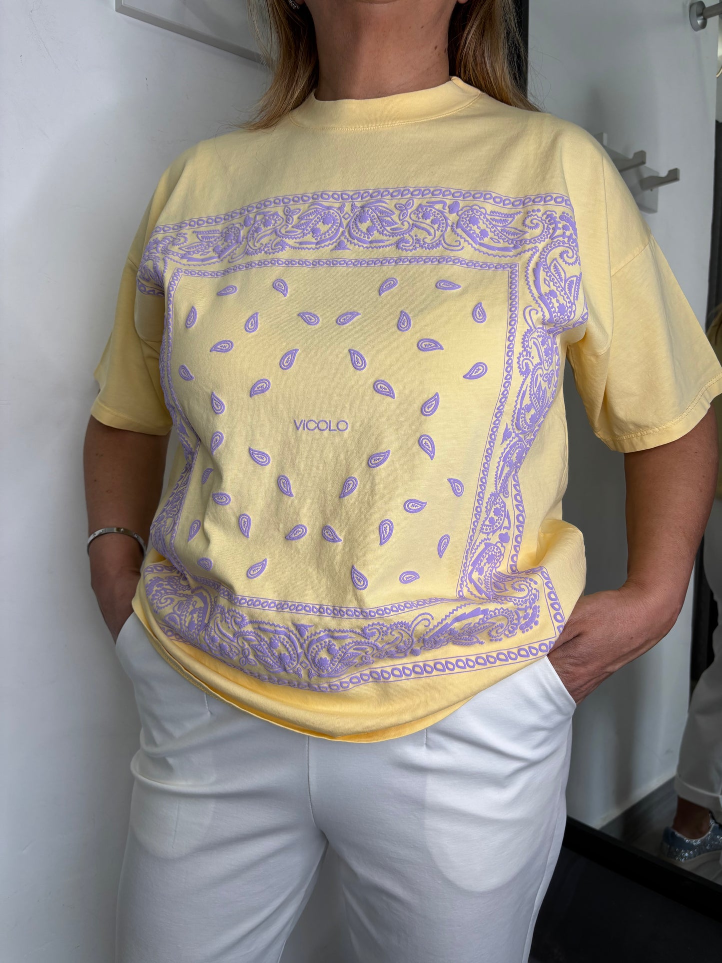 T-shirt Bandana Gialla Vicolo