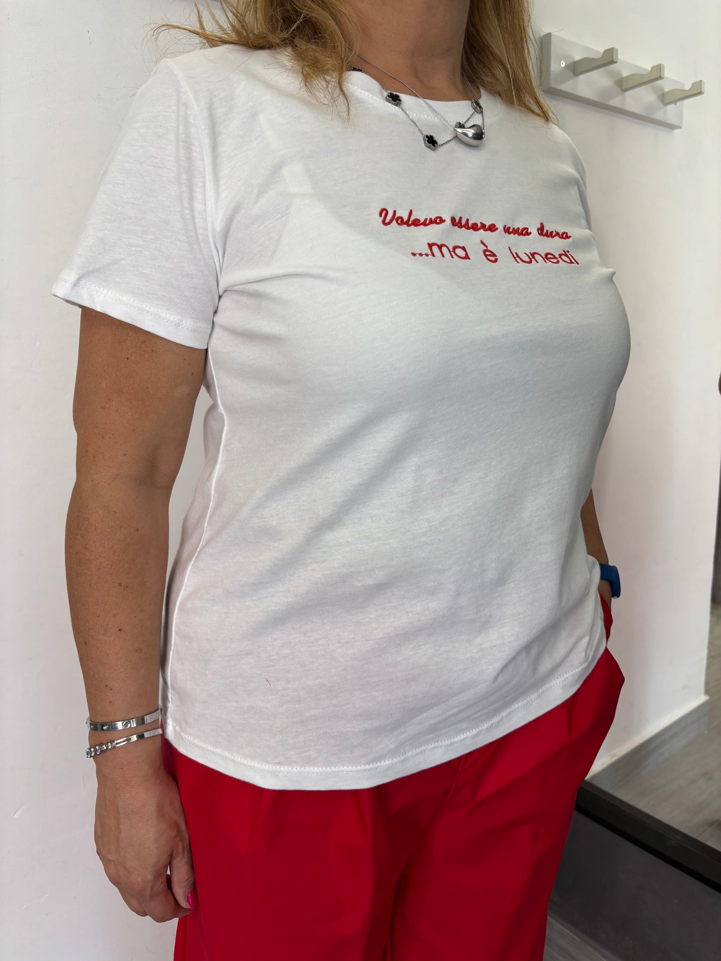 T-shirt Volevo essere una dura …(rossa)