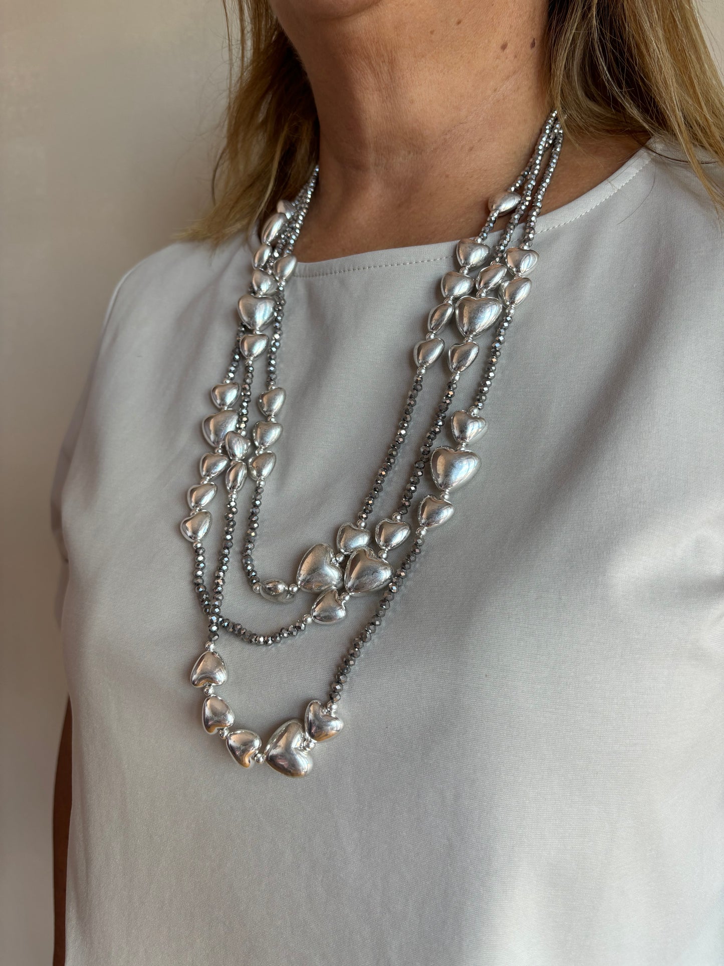 Collana Cascata Di Cuori
