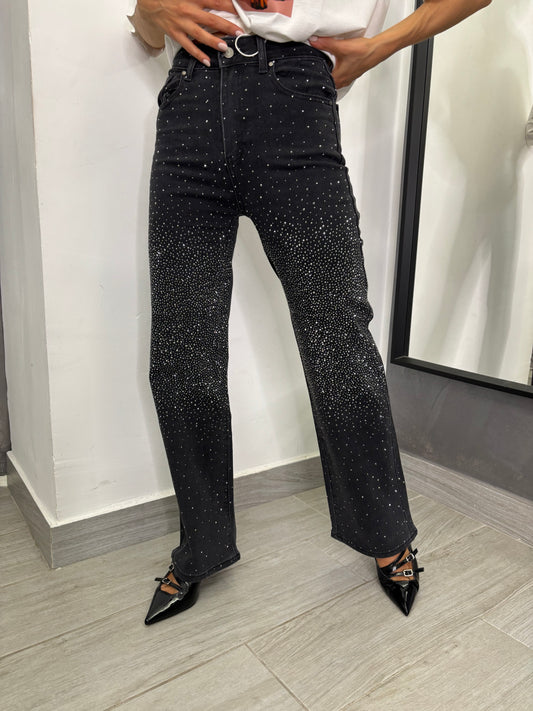 Jeans Crystal Nero