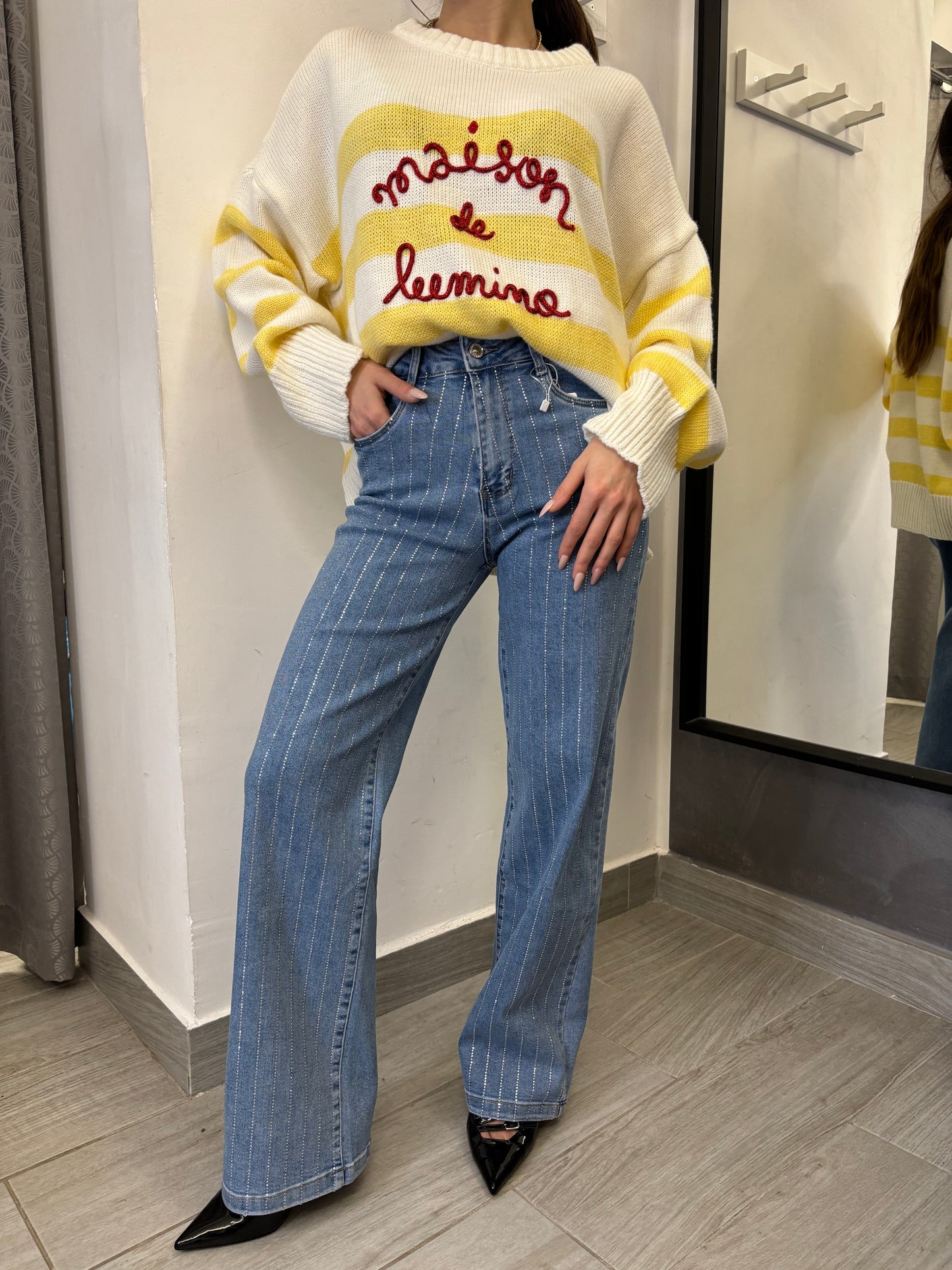 Jeans Wide Leg Azzurro