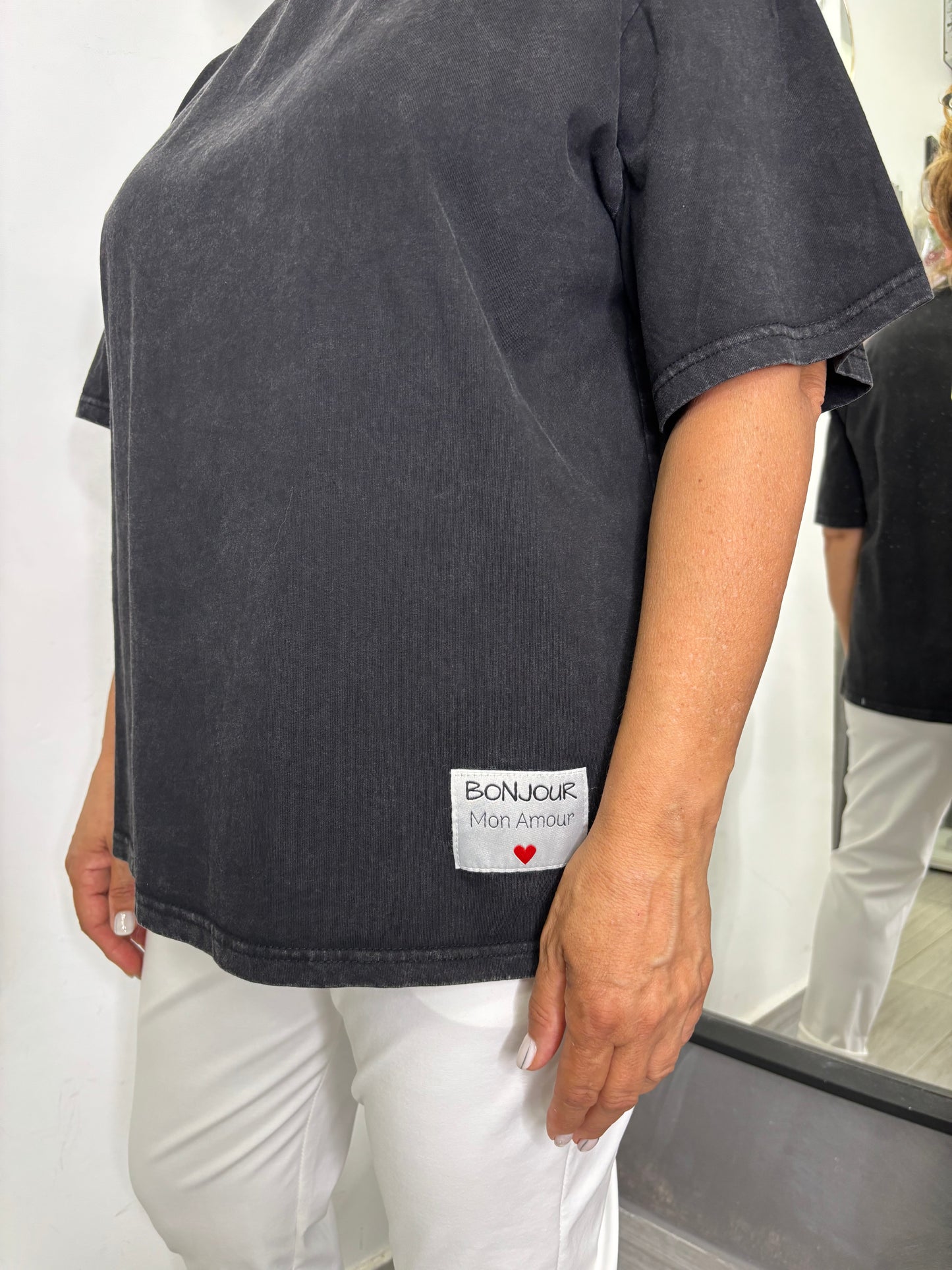 T-shirt Mon Amour Nera