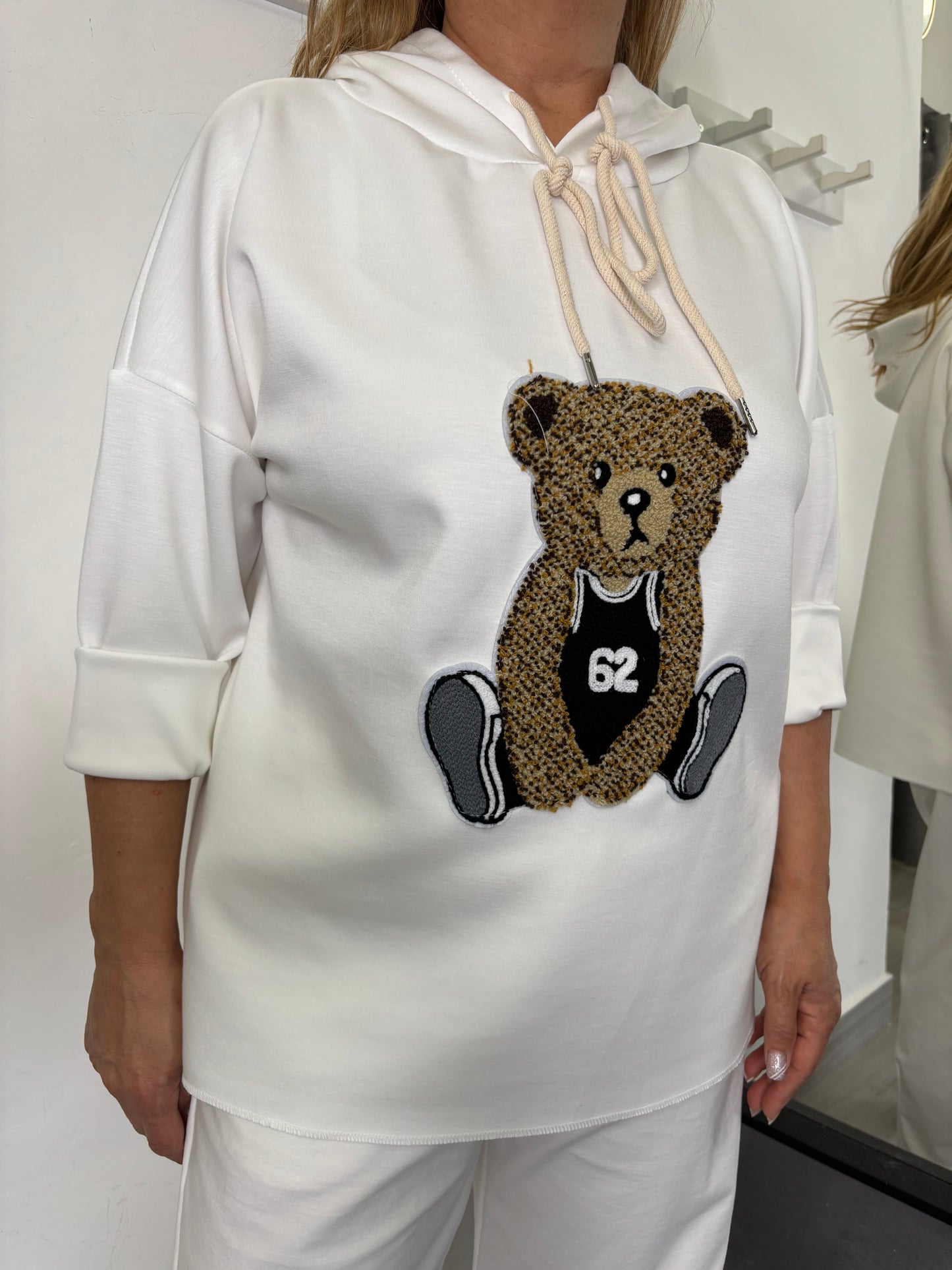 Felpa Teddy Bianca