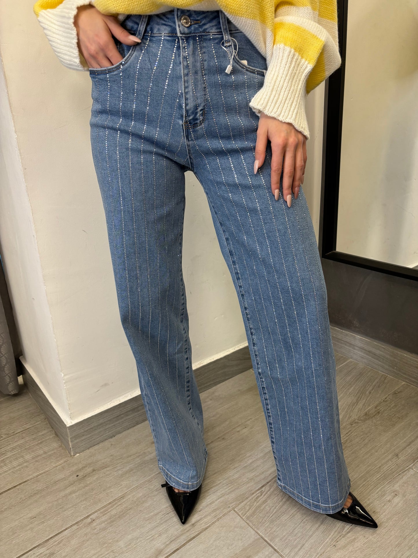 Jeans Wide Leg Azzurro