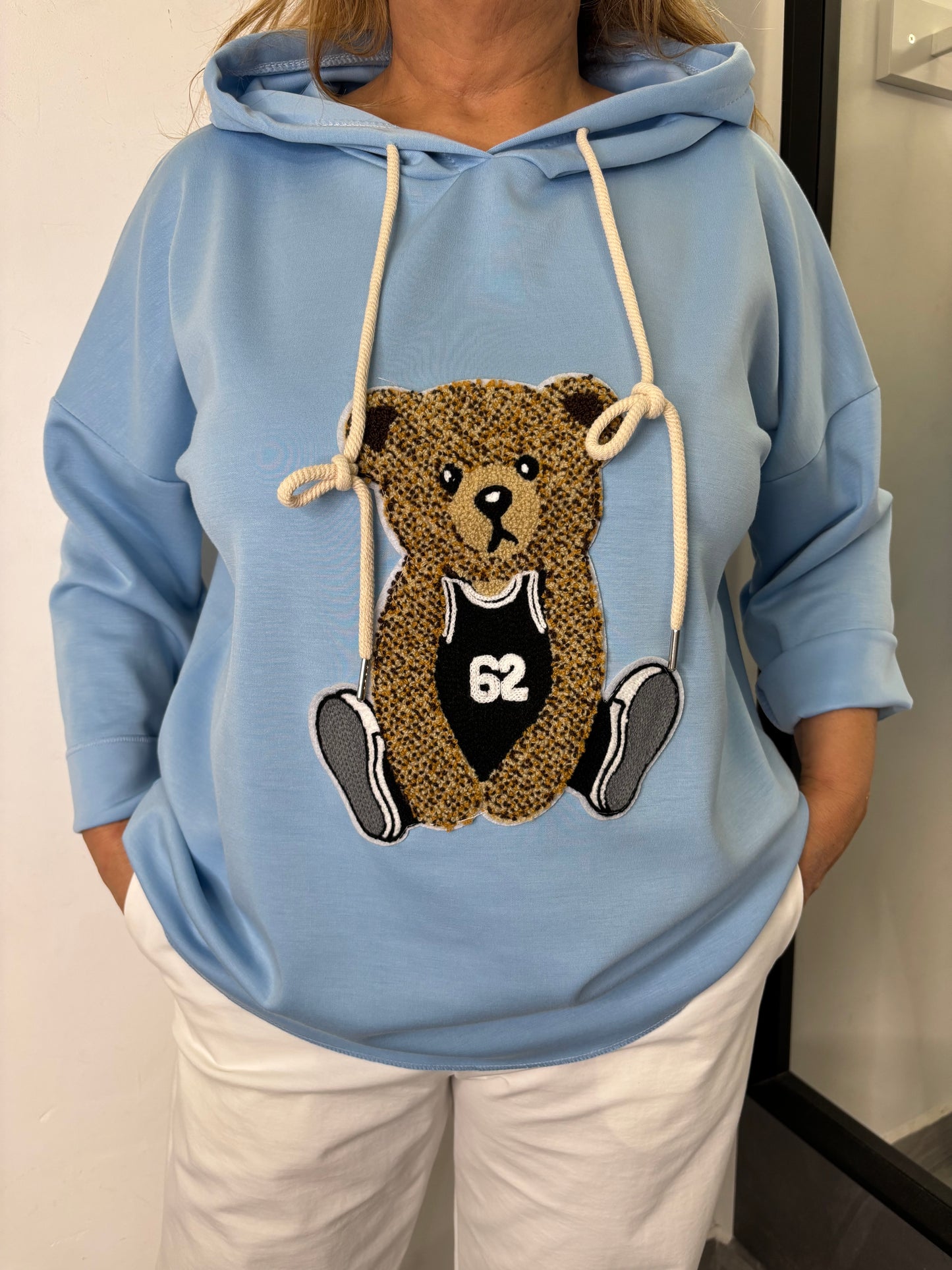 Felpa Teddy Azzurra