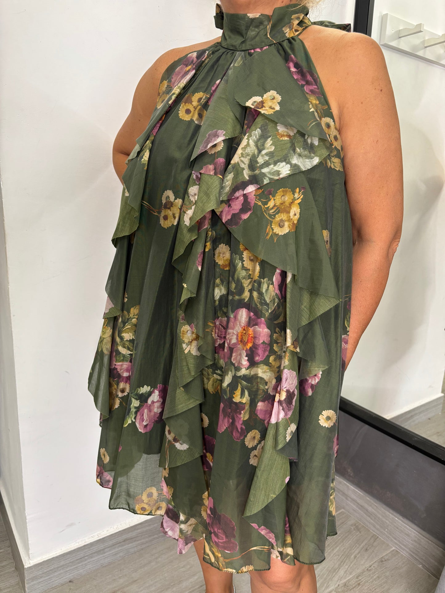 Abito Dea Fiori Verde