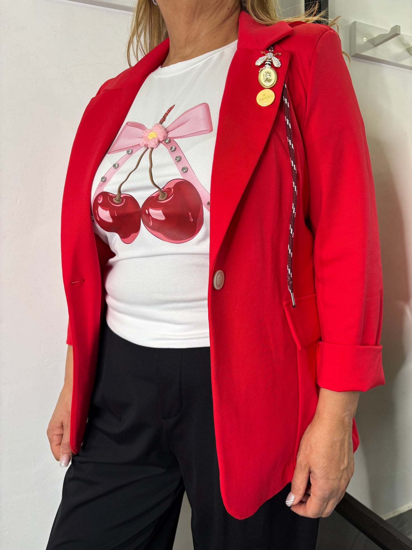 Blazer Cappuccio Rosso