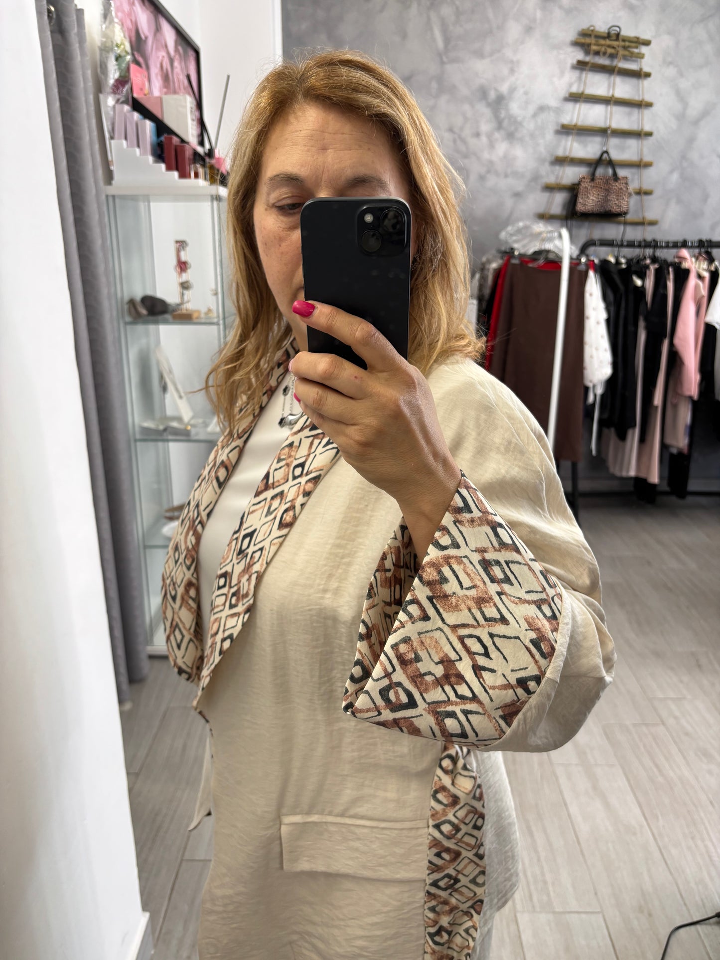 Giacca Kimono Naturale Imperial
