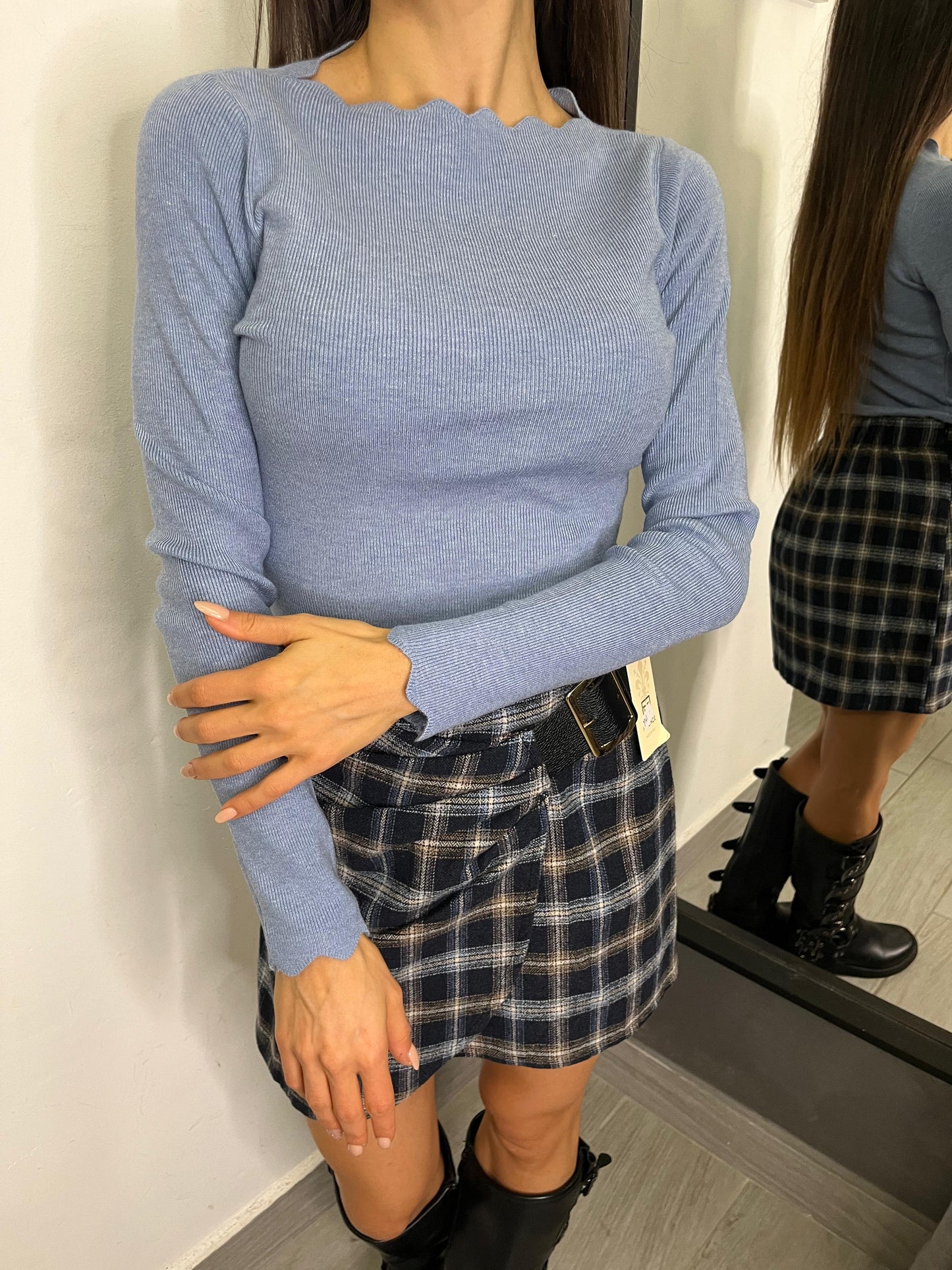 Maglietta Smerlata Azzurra