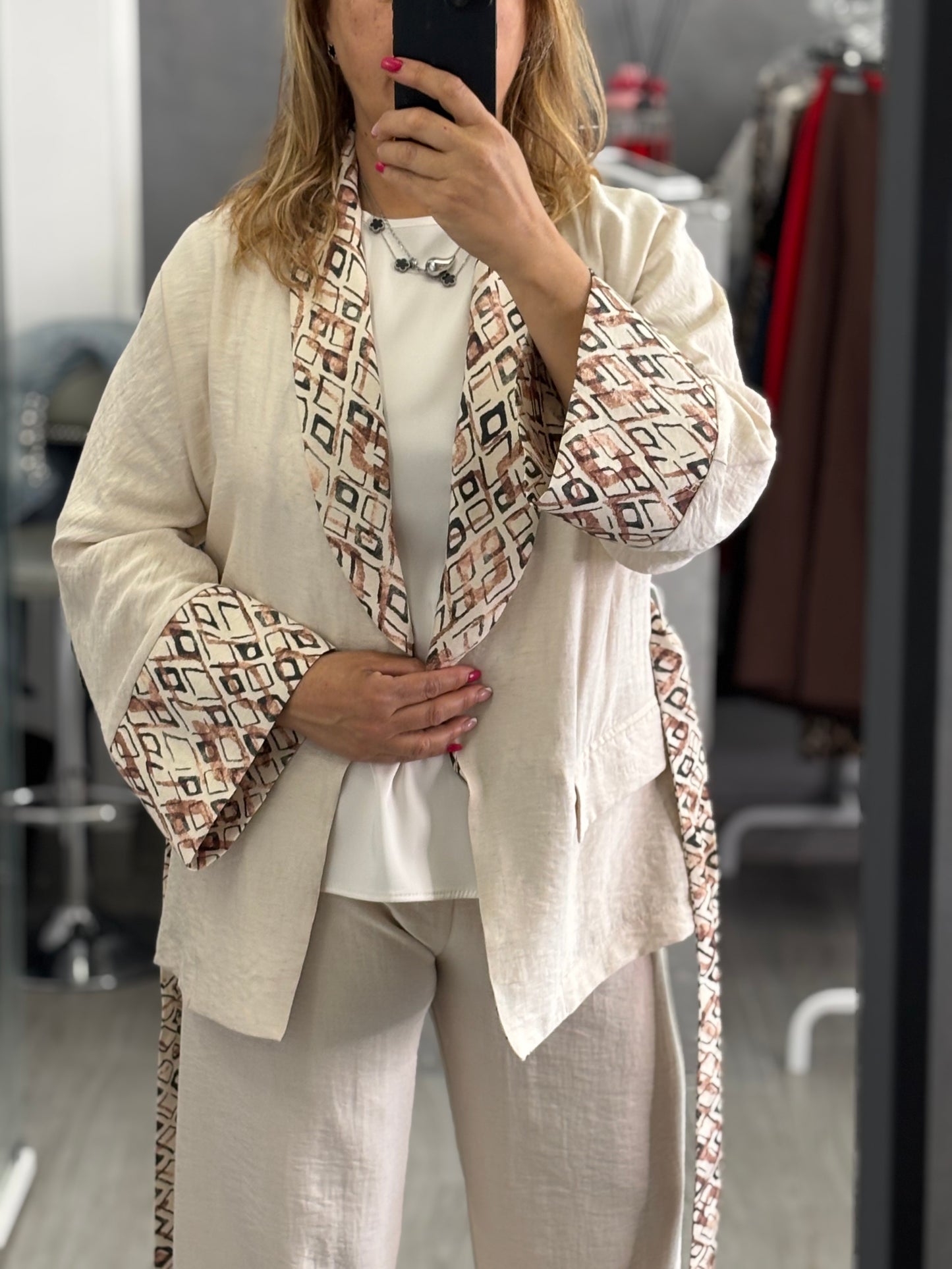 Giacca Kimono Naturale Imperial