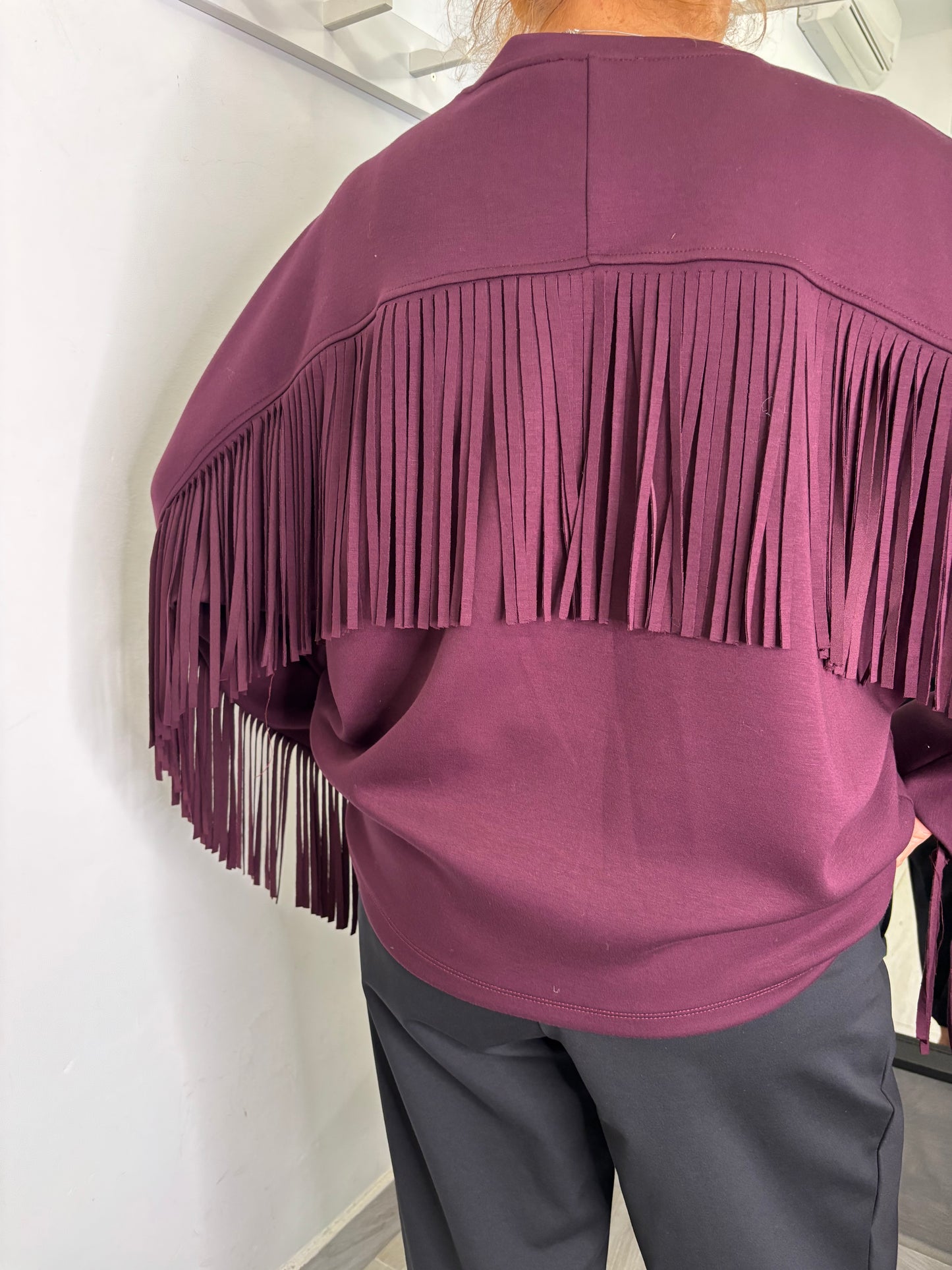 Felpa Frange Bordeaux Lumina