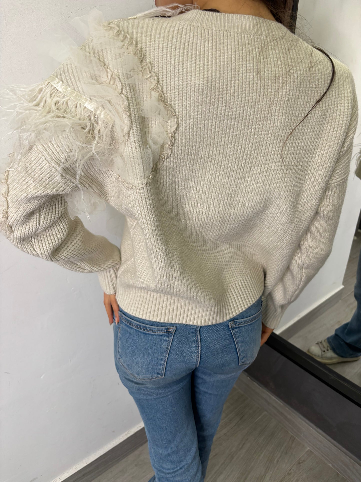 Maglione Tulle Burro