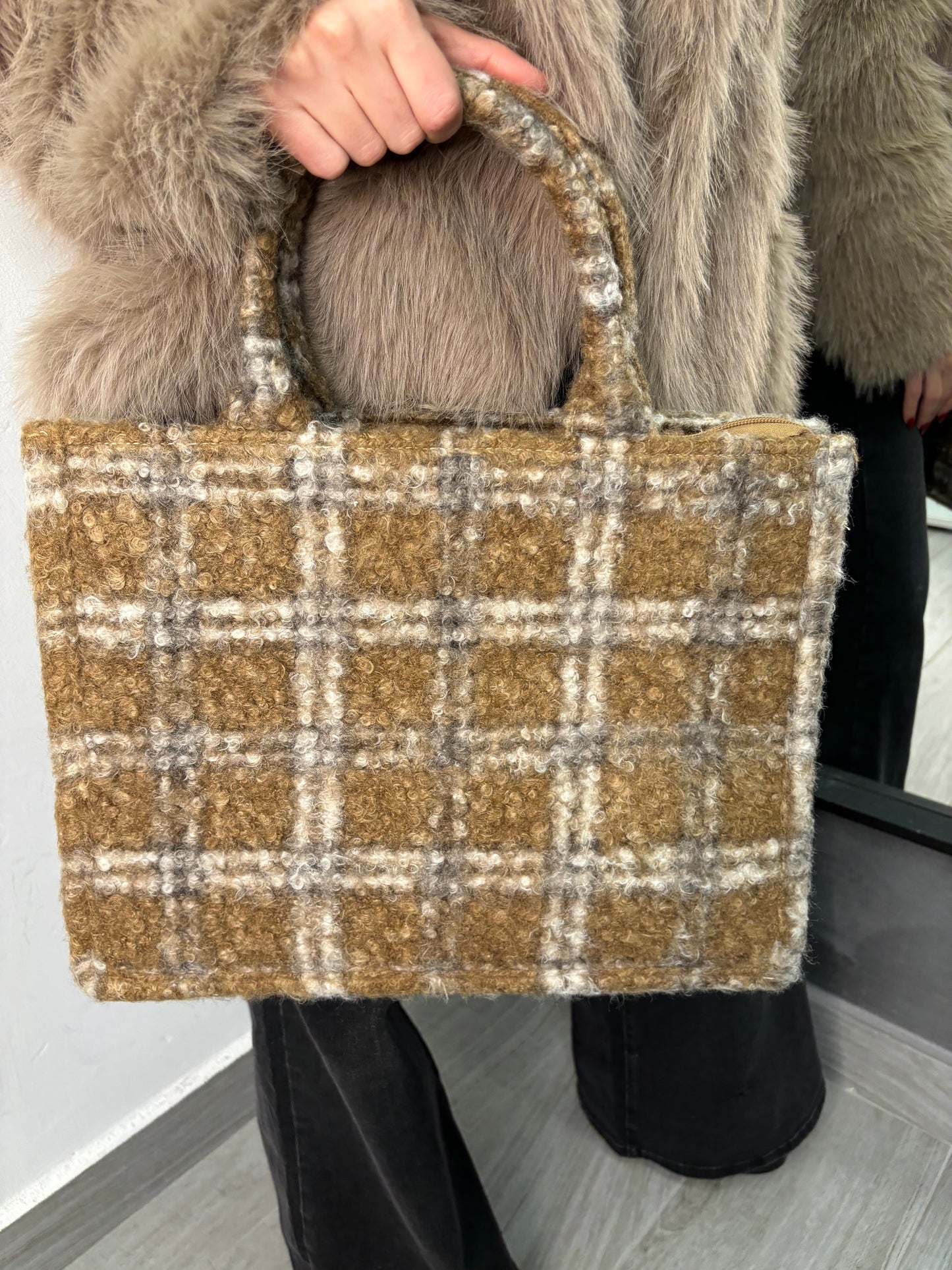Borsa Bucle’ Camel/Burro
