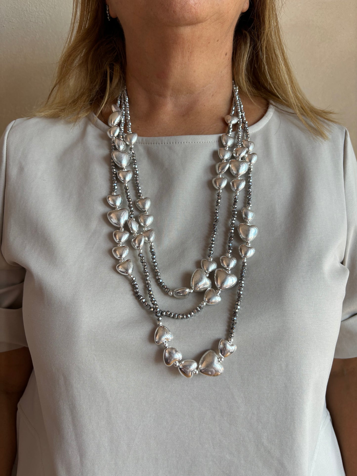 Collana Cascata Di Cuori