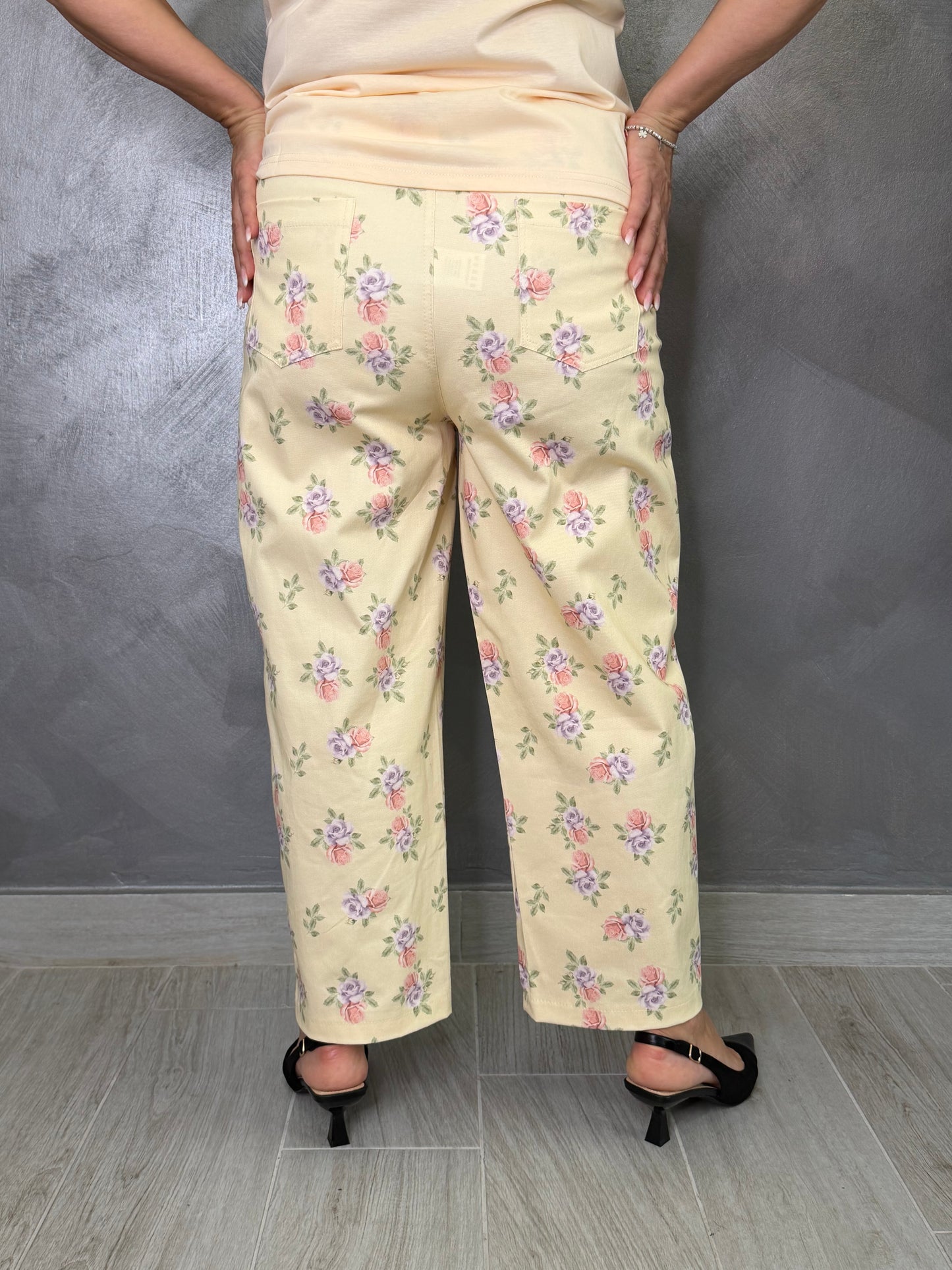 Pantalone Fiori Giallo