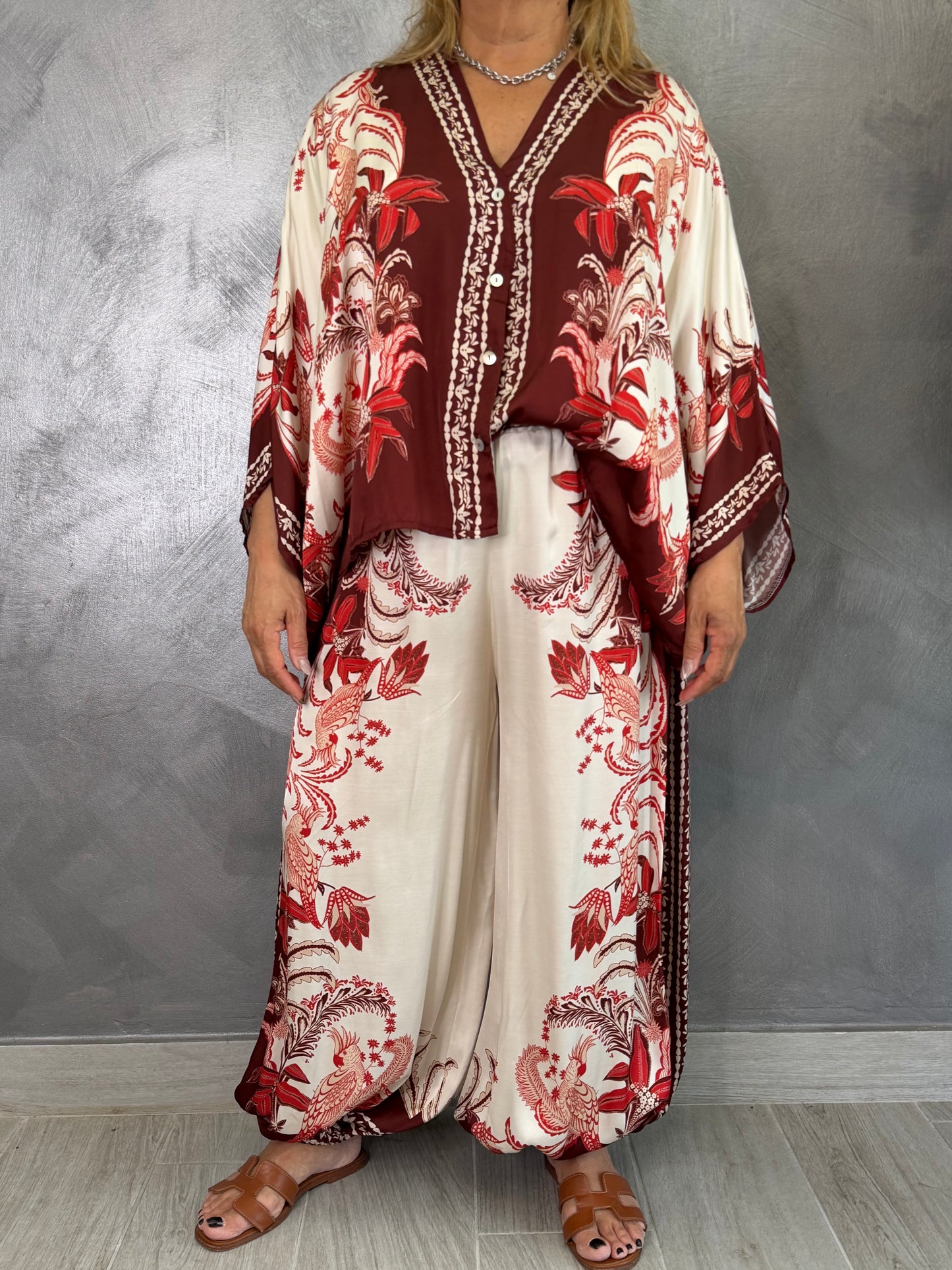 Camicia Nives Fantasia Rossa