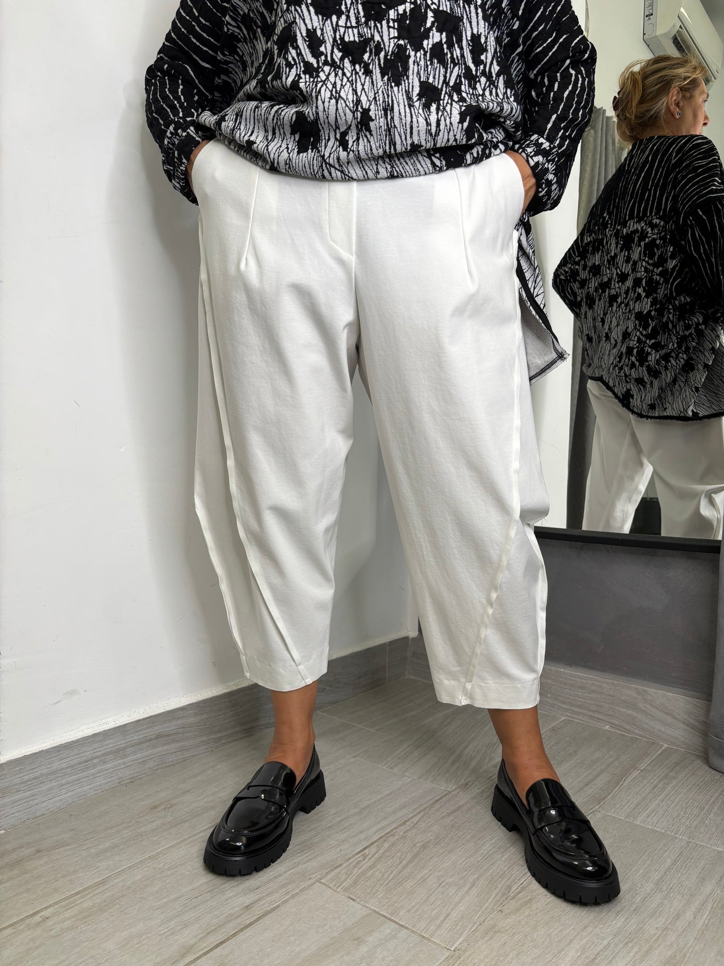 Pantalone Wendy Balloon Bianco