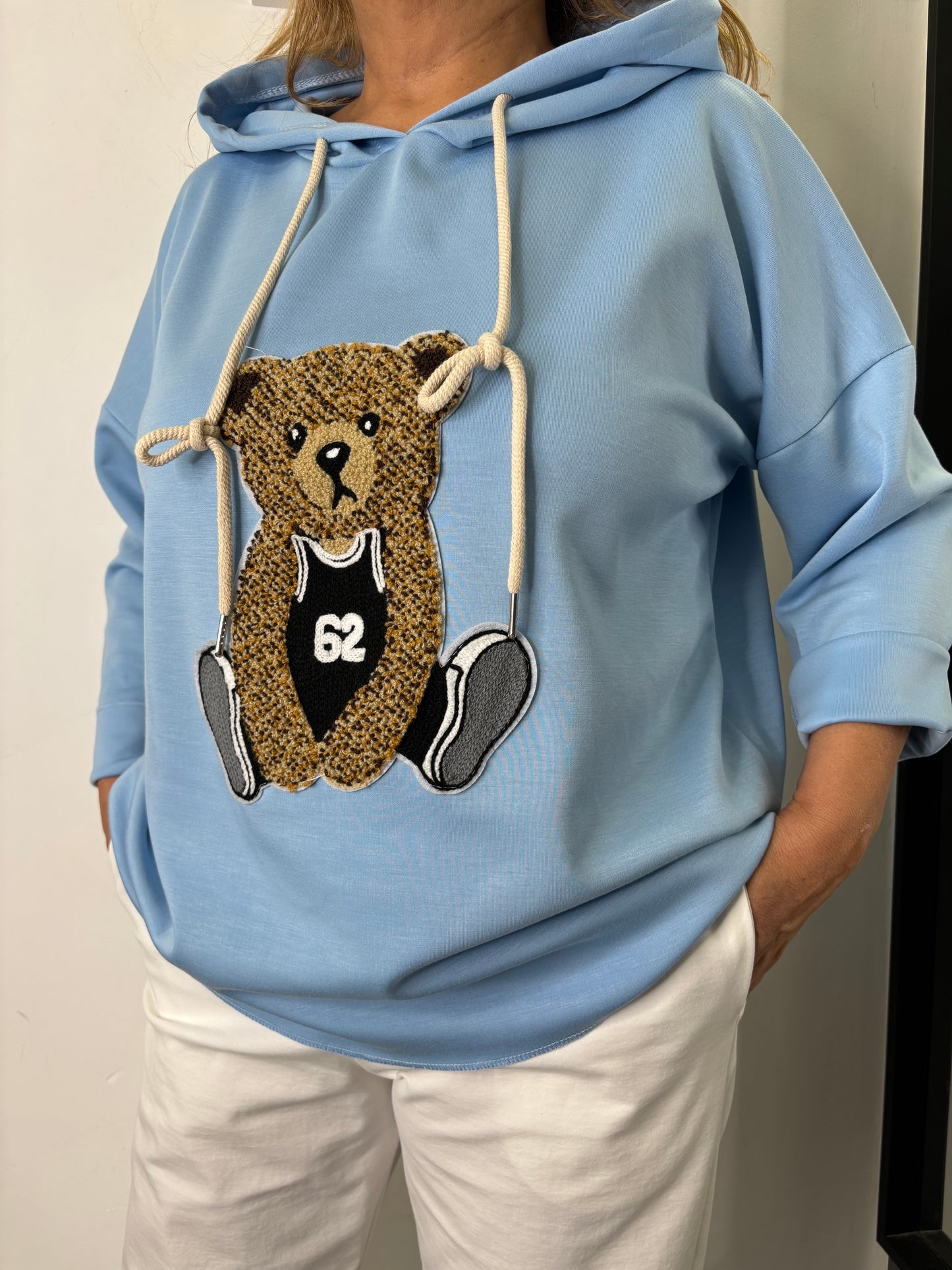 Felpa Teddy Azzurra