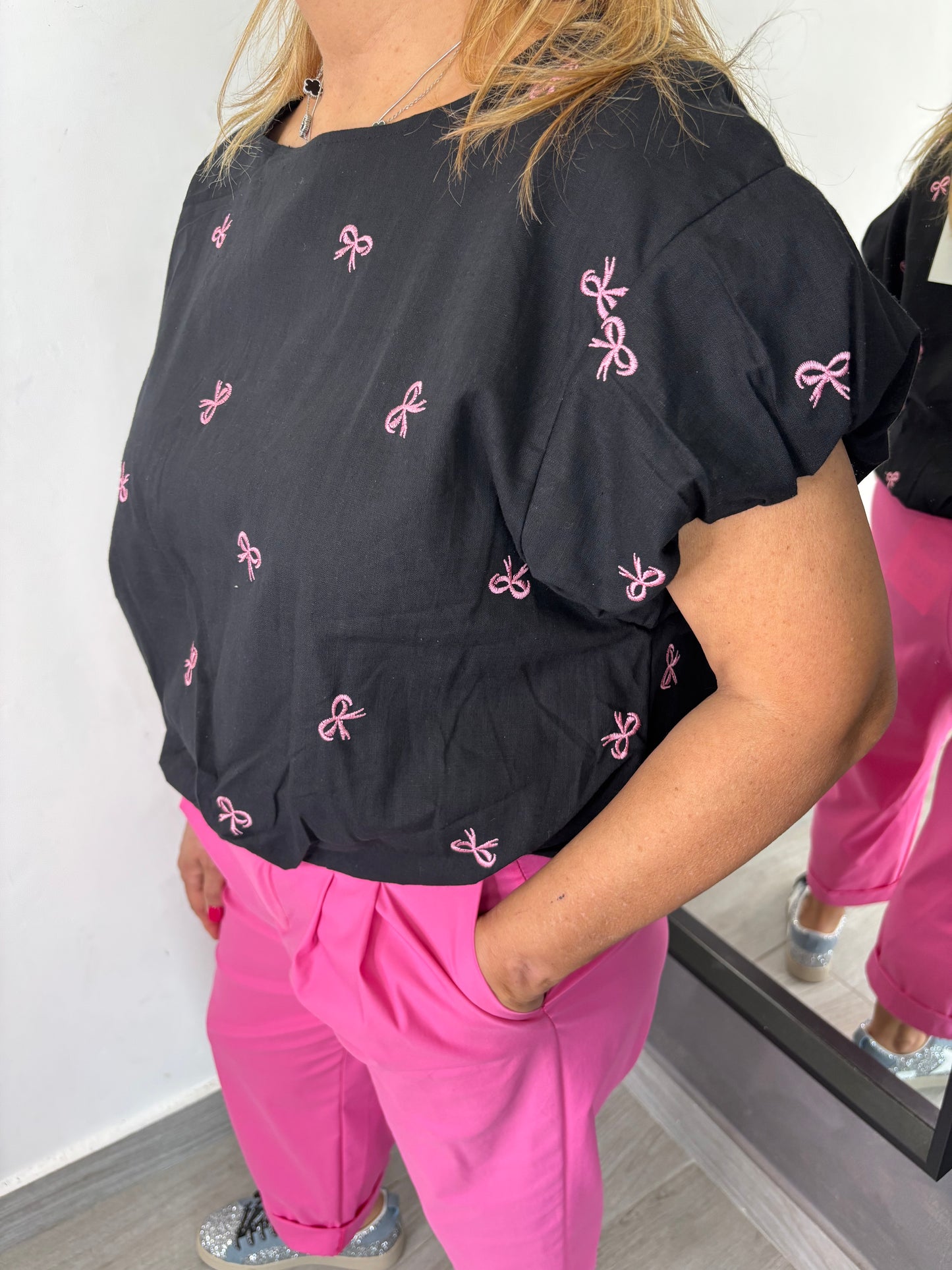 Camicia Fiocco Nera