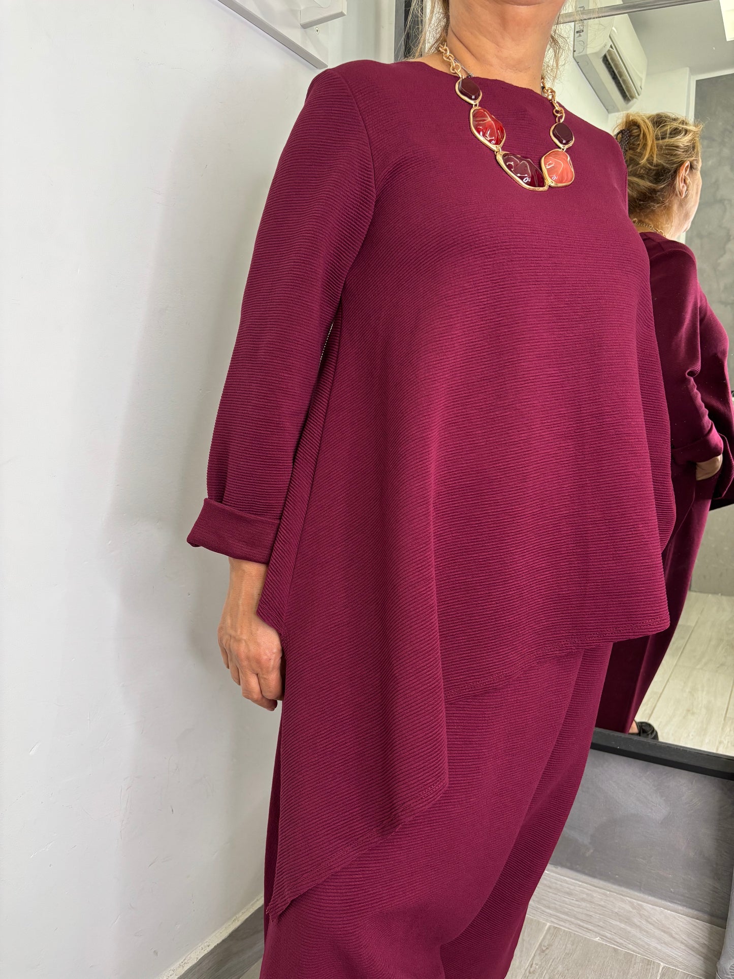 Maglia Wendy Morgan Con Punta Bordeaux