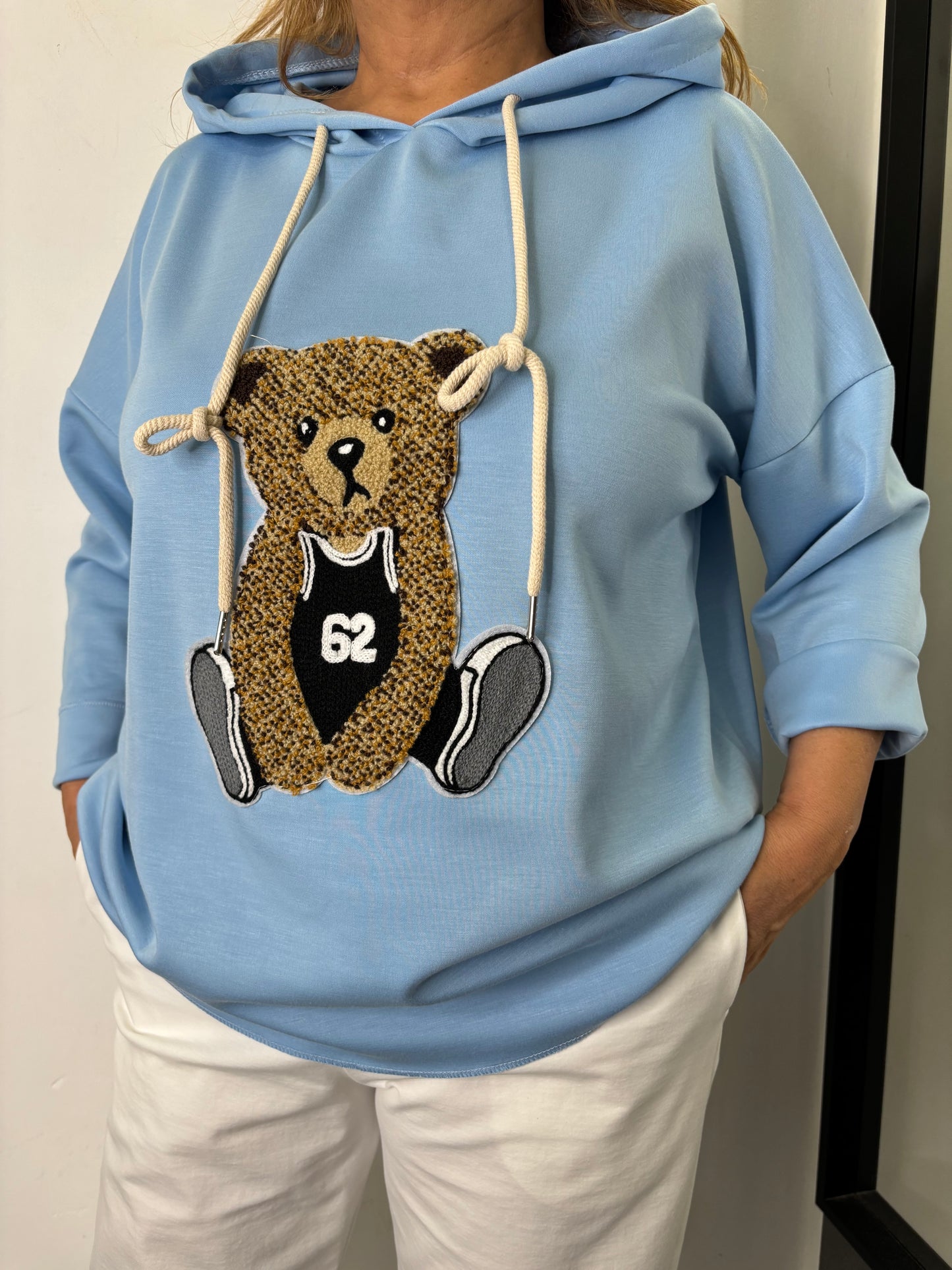 Felpa Teddy Azzurra