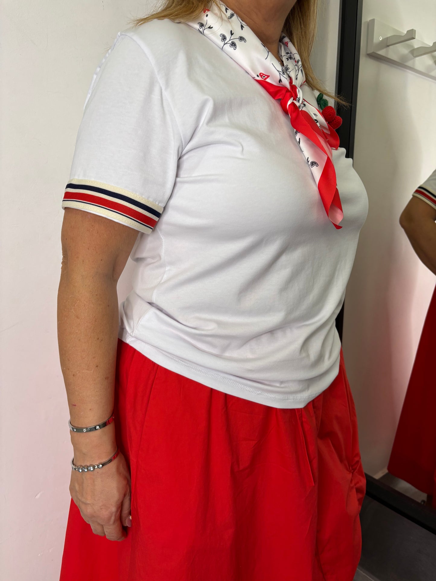 Maglietta Cherry Bianca