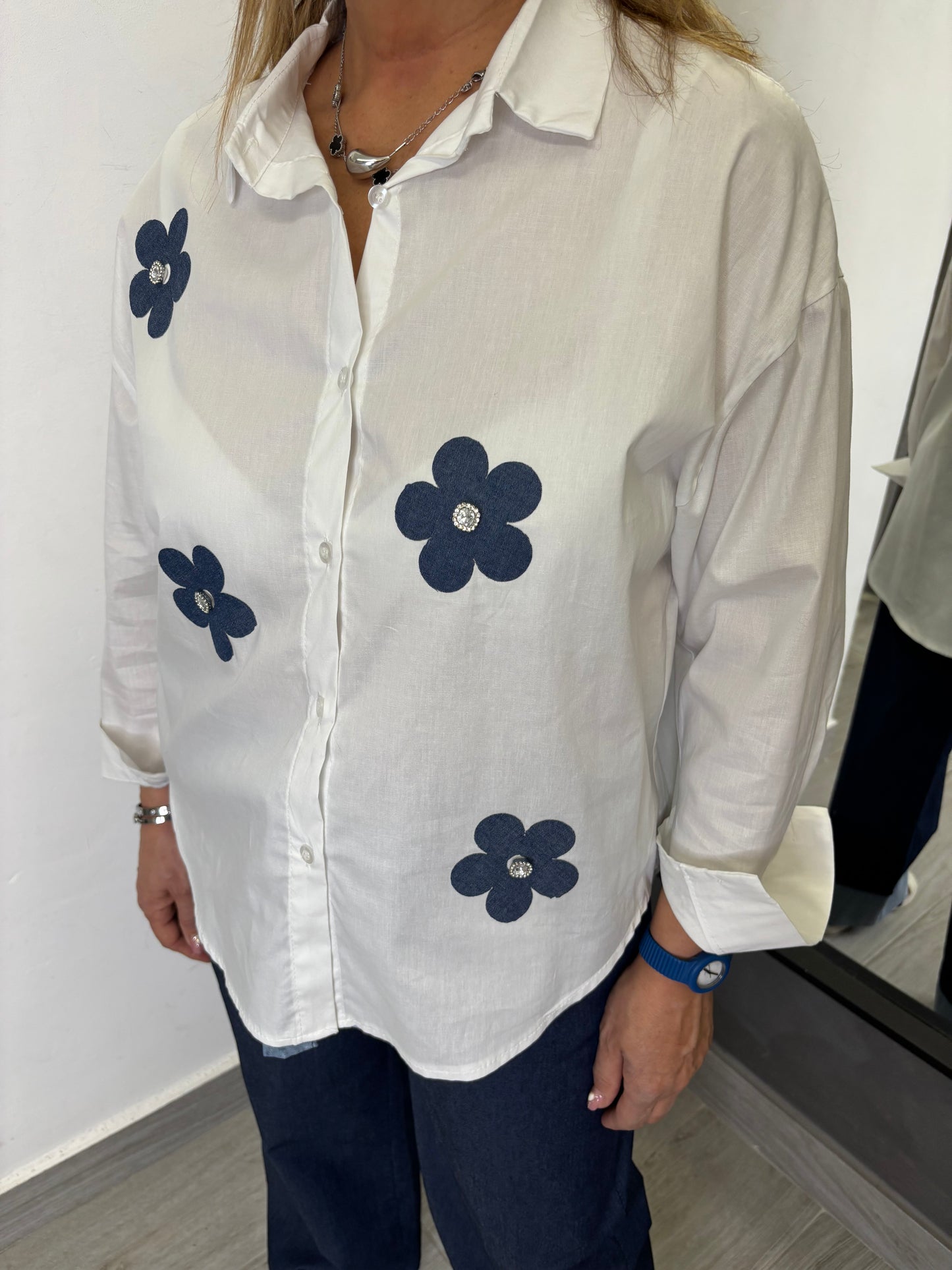 Camicia Fiore Bianca