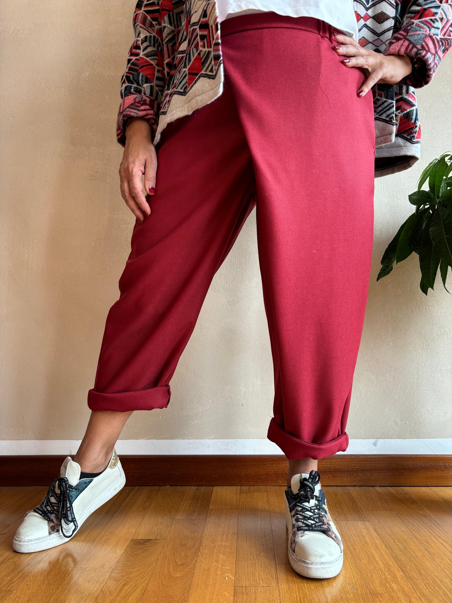 Pantalone Wendy Lena bordeaux