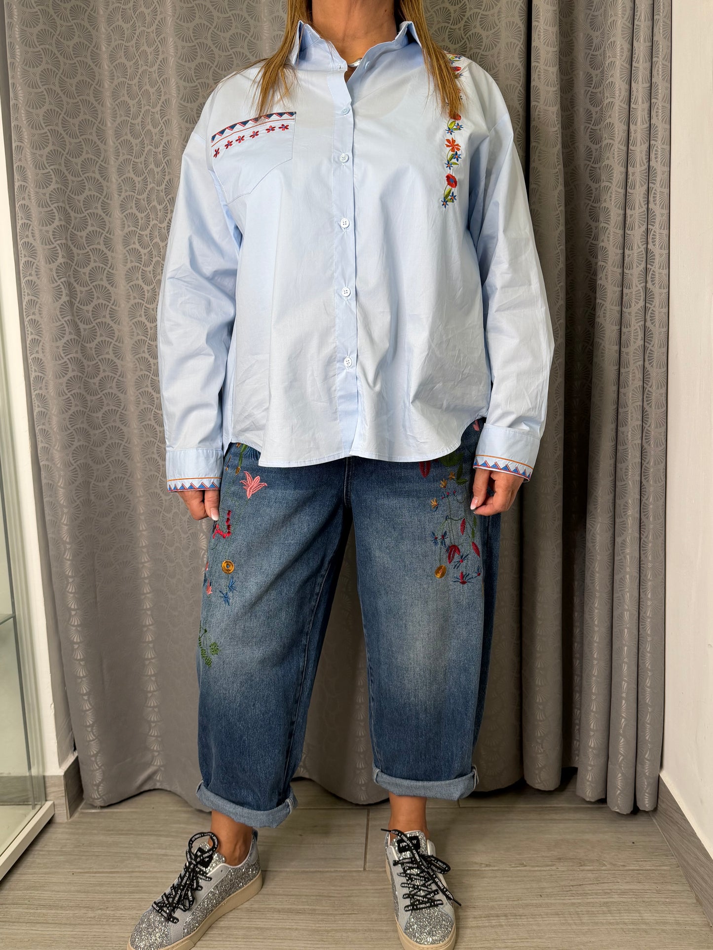 Jeans Scuro Wendy Fiori