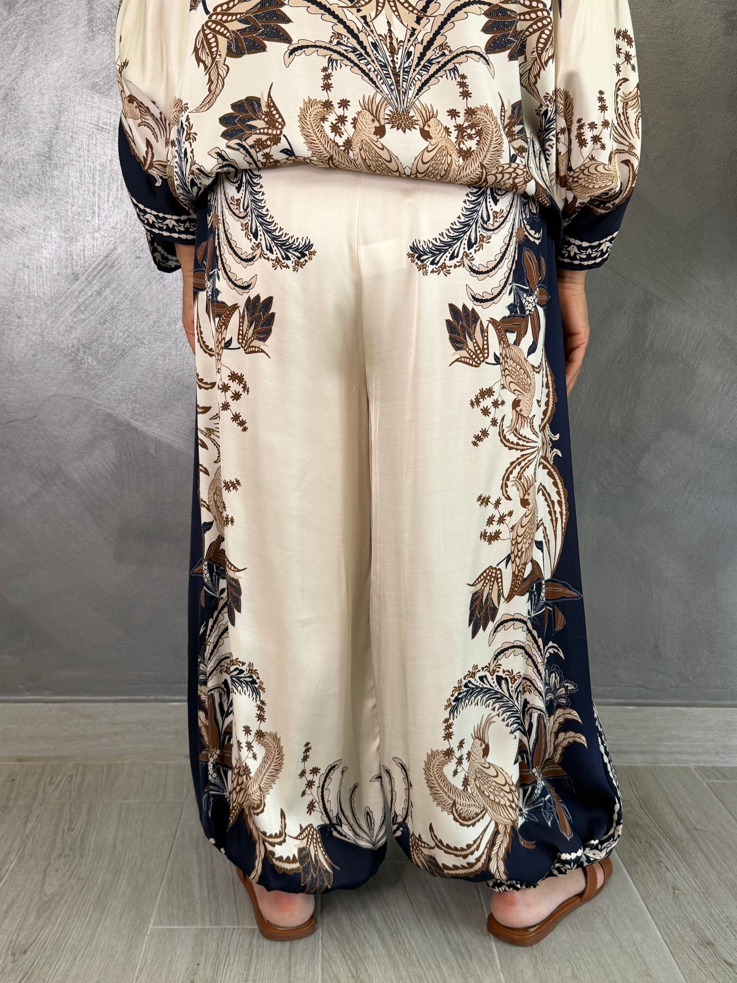 Pantalone Nives Fantasia Blu