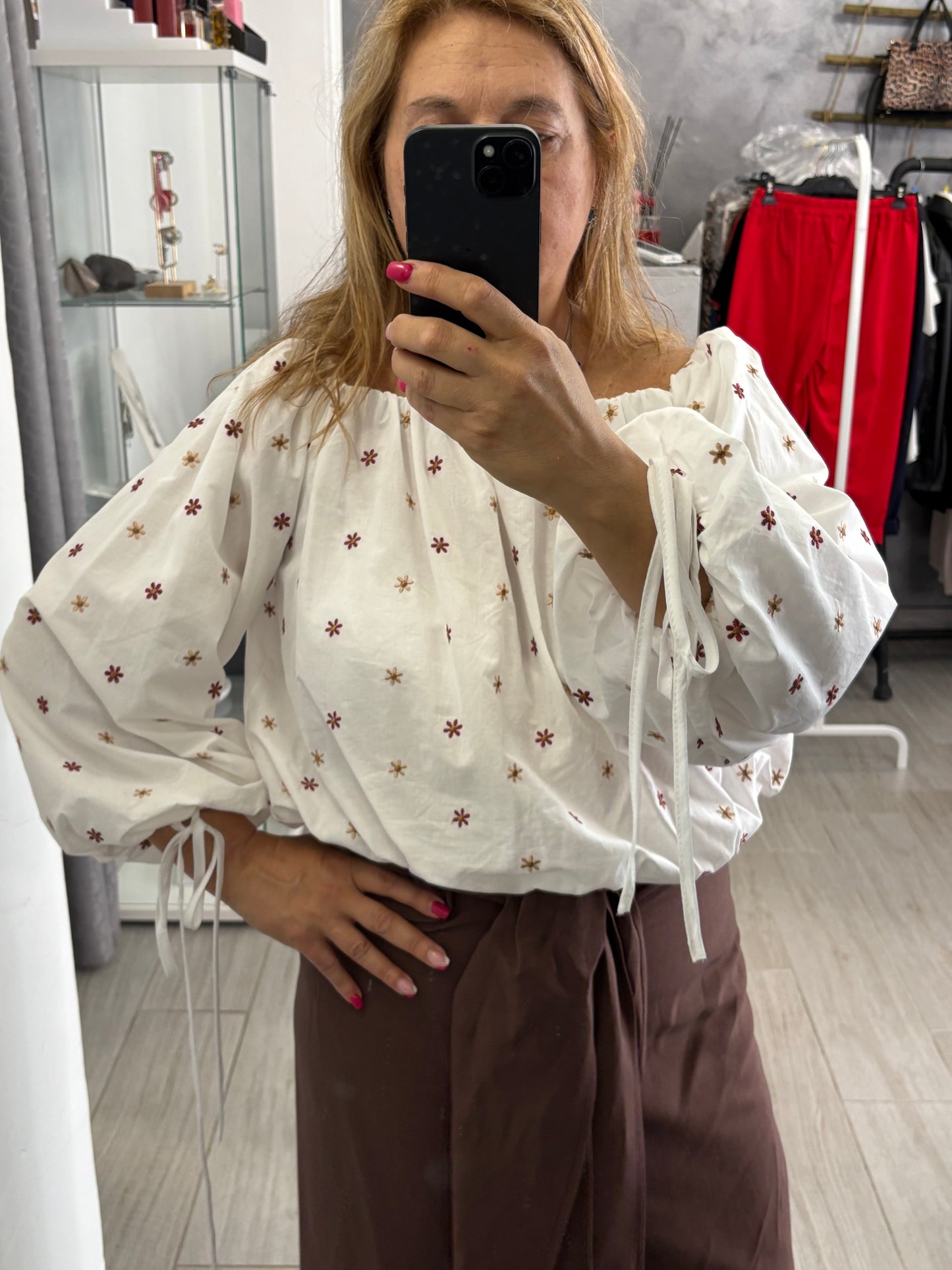Camicia Crop Fiore Vicolo