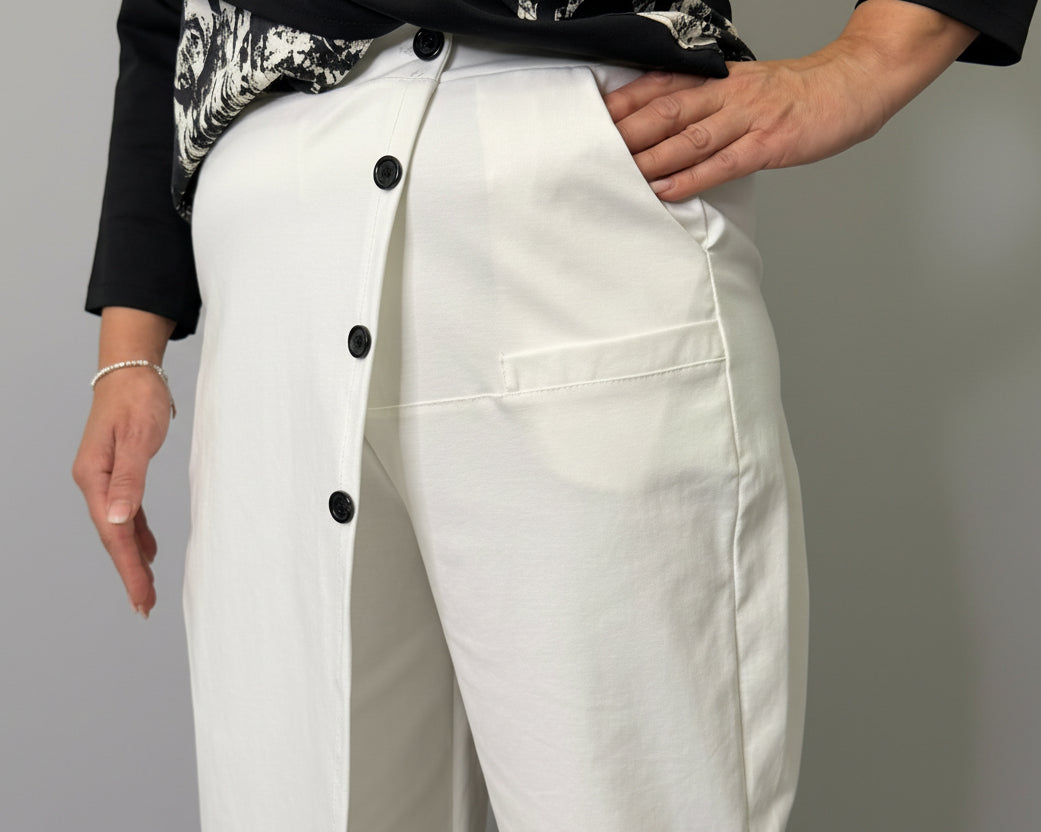 Pantalone 158C Asia Bianco