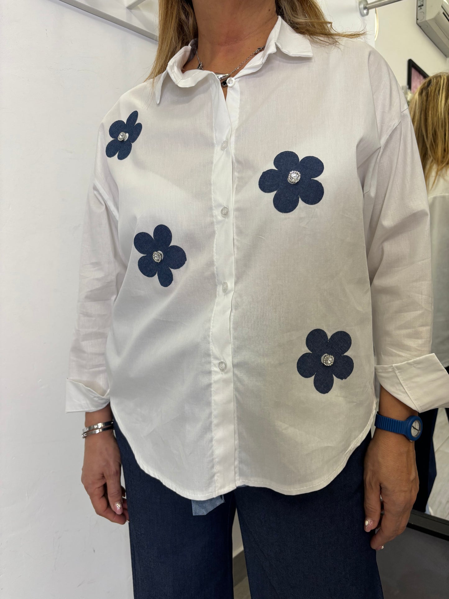 Camicia Fiore Bianca