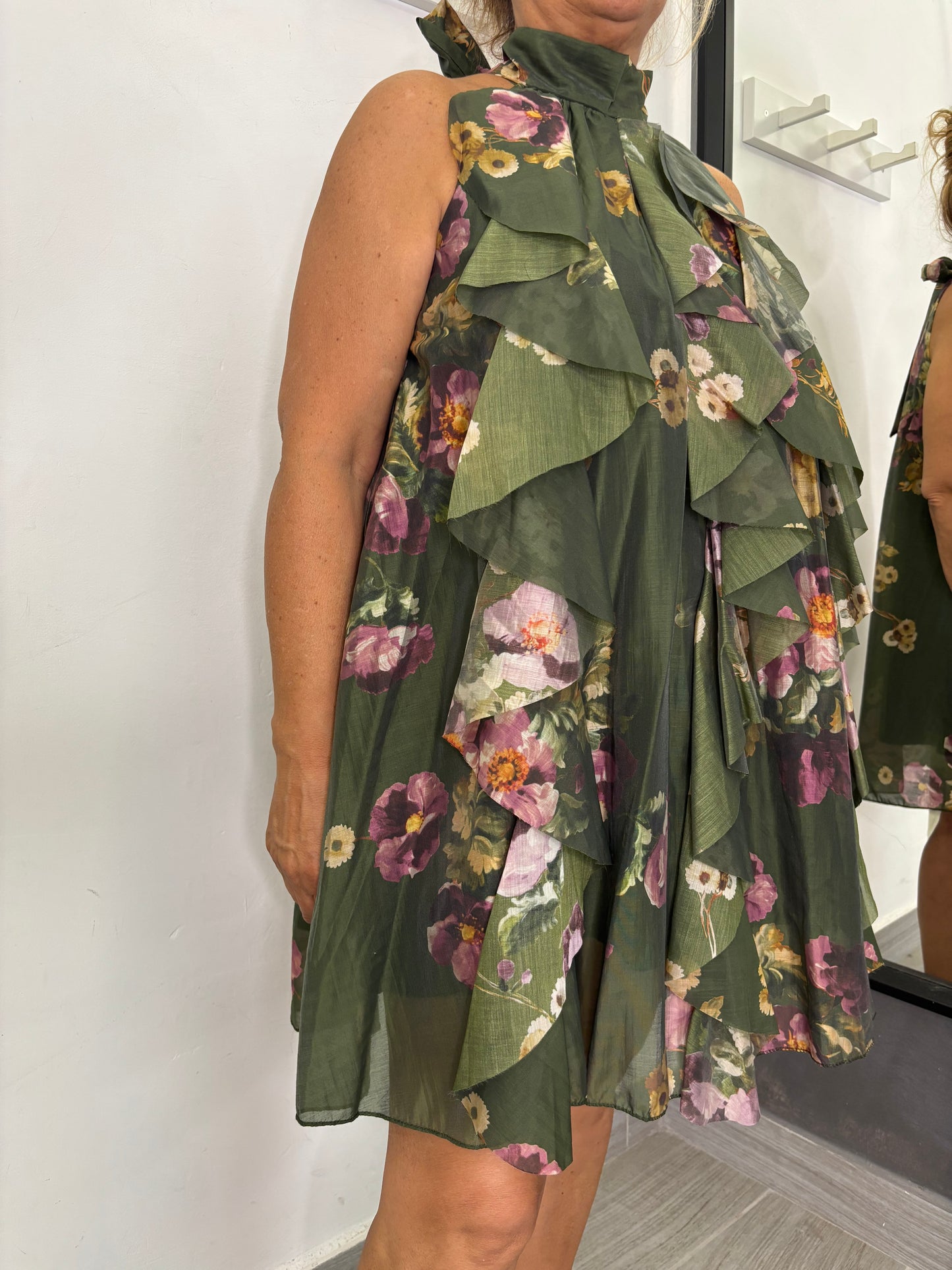 Abito Dea Fiori Verde