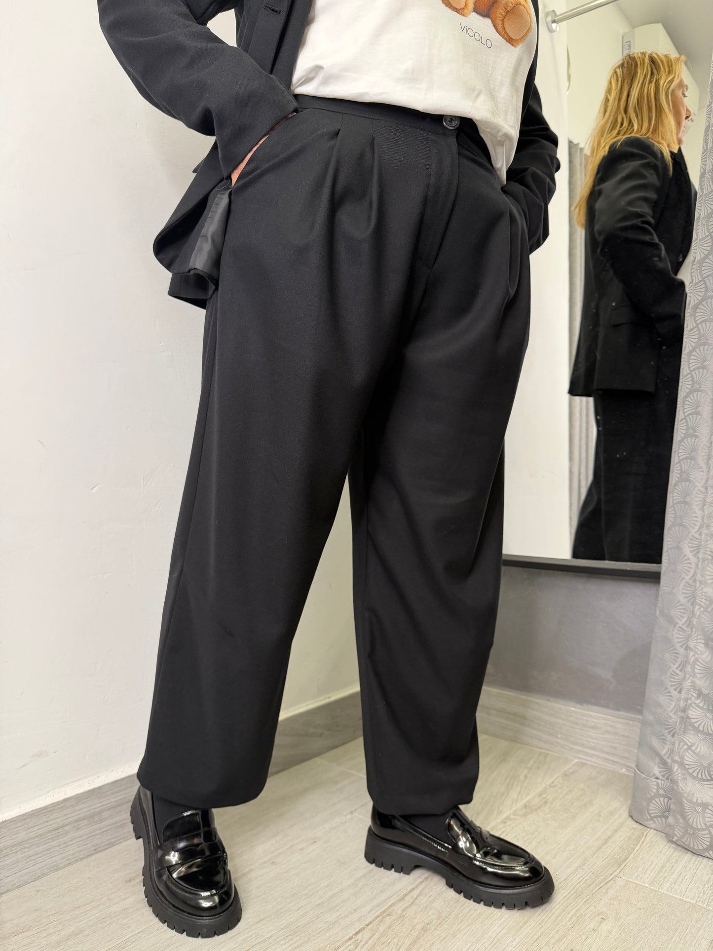 Pantalone Baggy Nero Vicolo