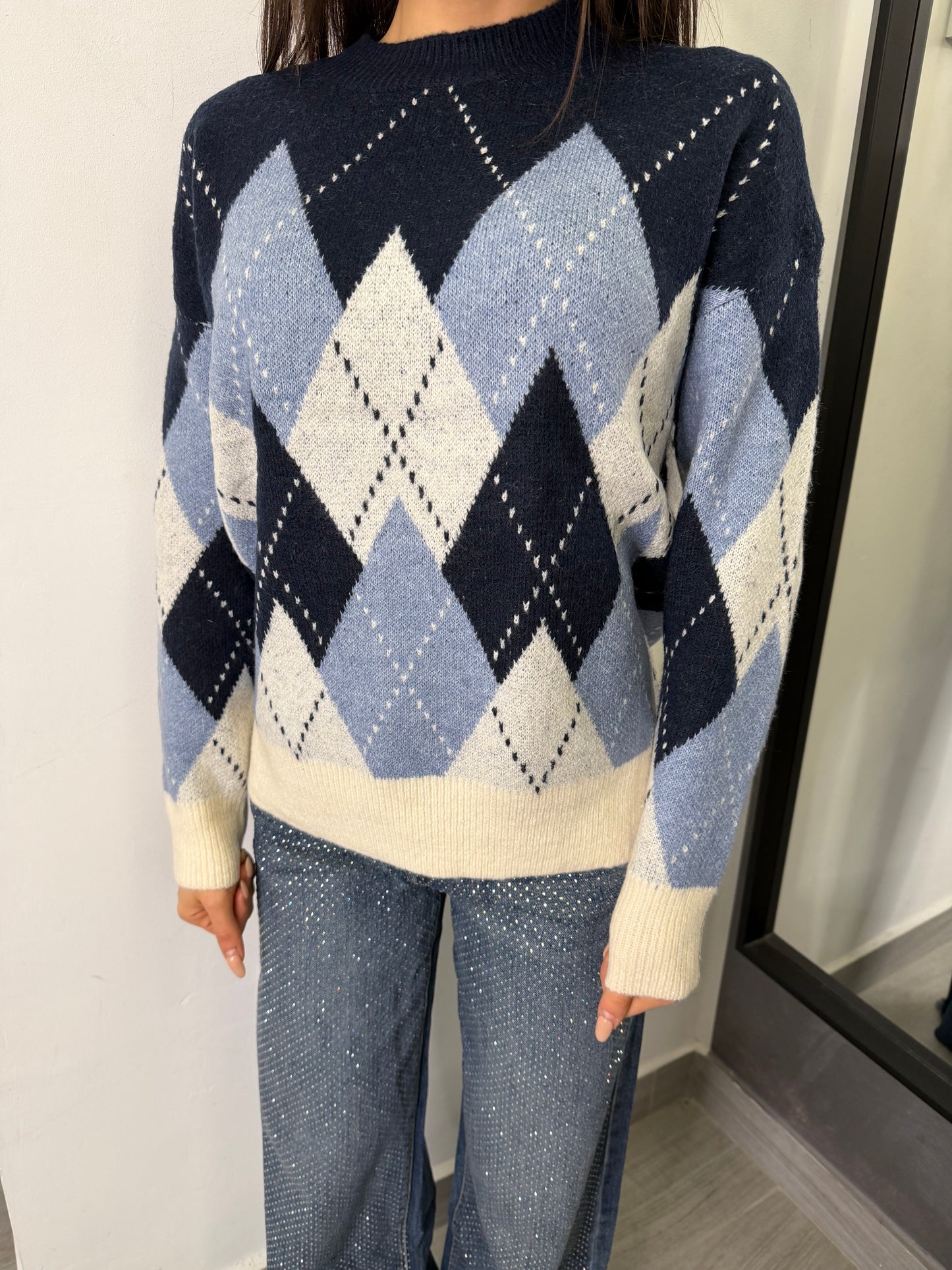 Maglione Rombi Blue