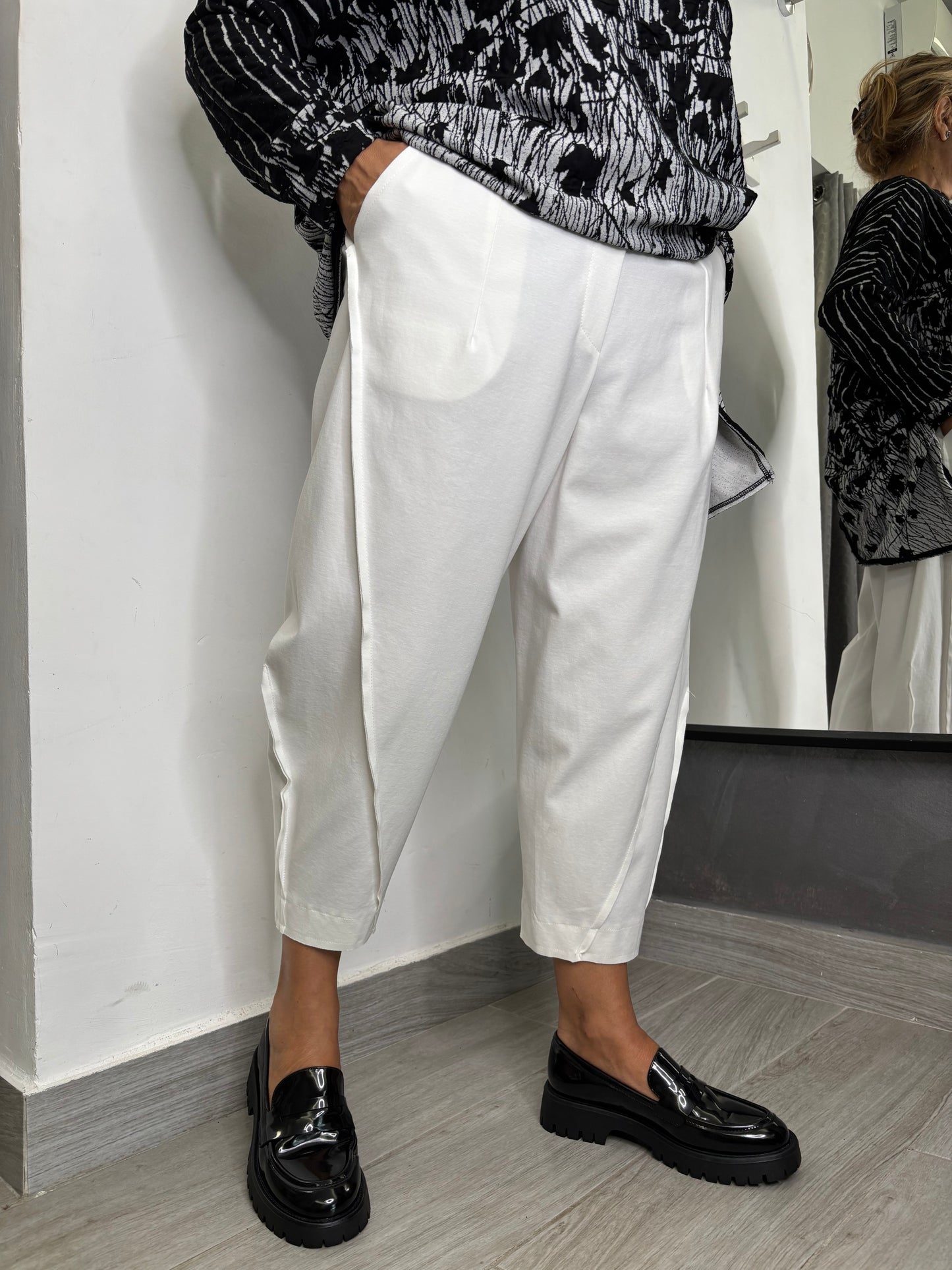 Pantalone Wendy Balloon Bianco