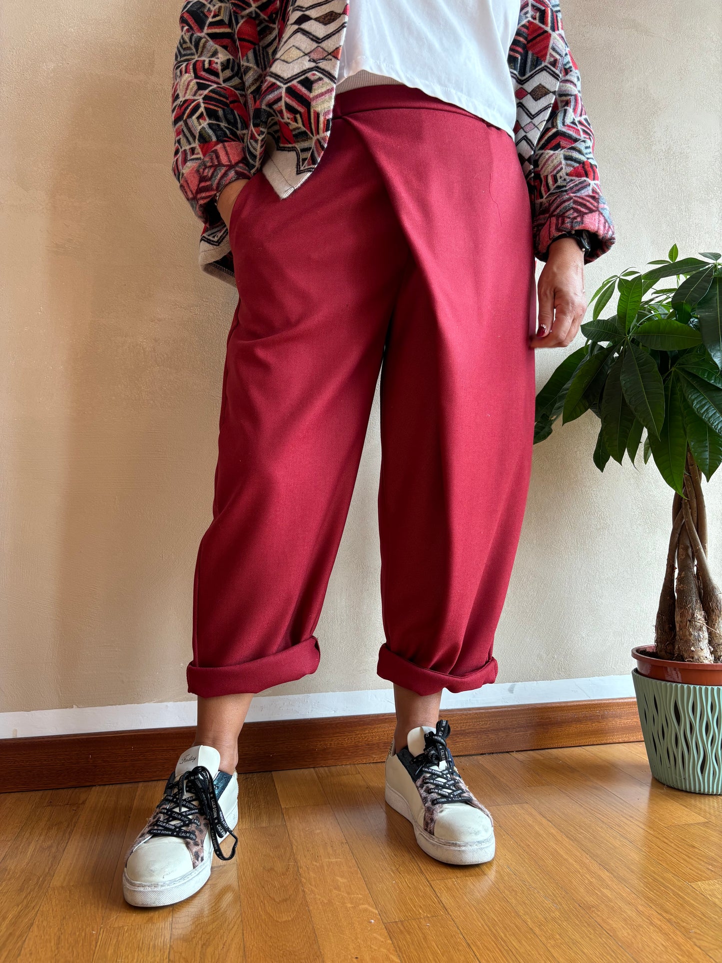 Pantalone Wendy Lena bordeaux