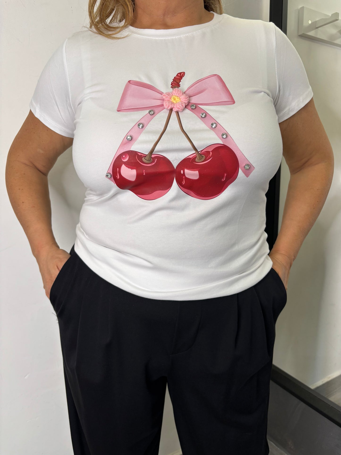 T-shirt Cherry Bianca