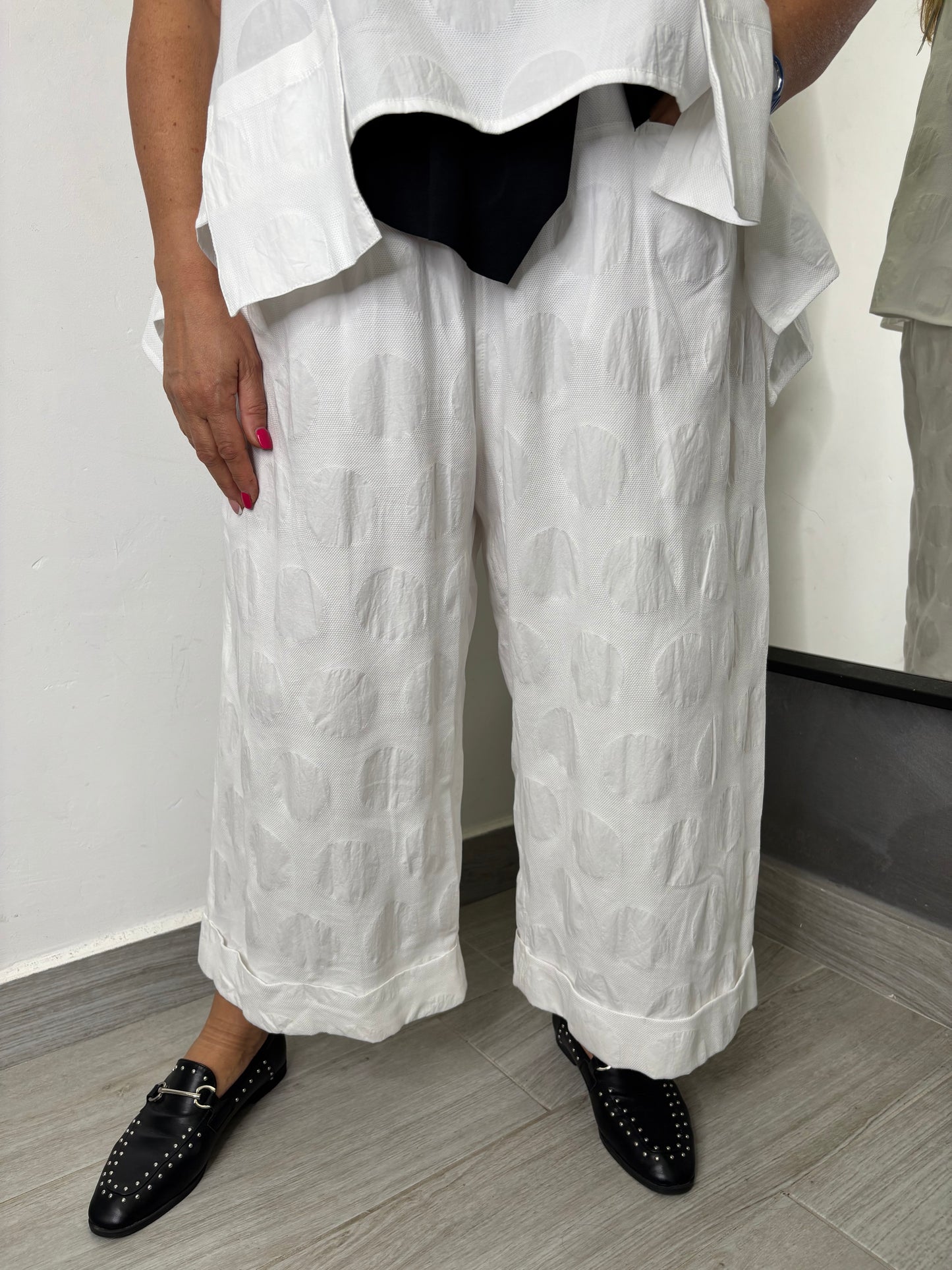 Pantalone Wendy Pois Bianco