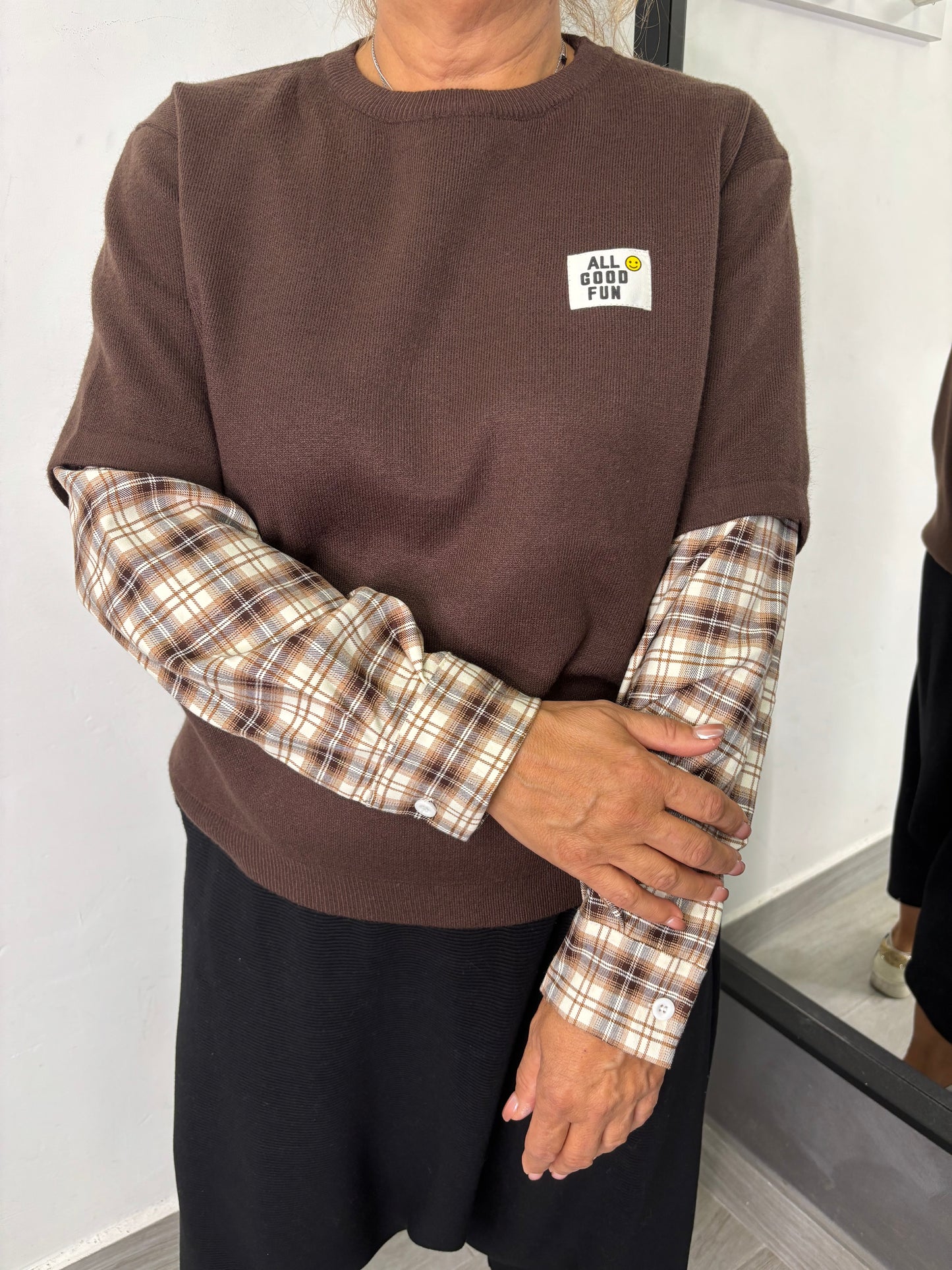 Maglione Fun Marrone