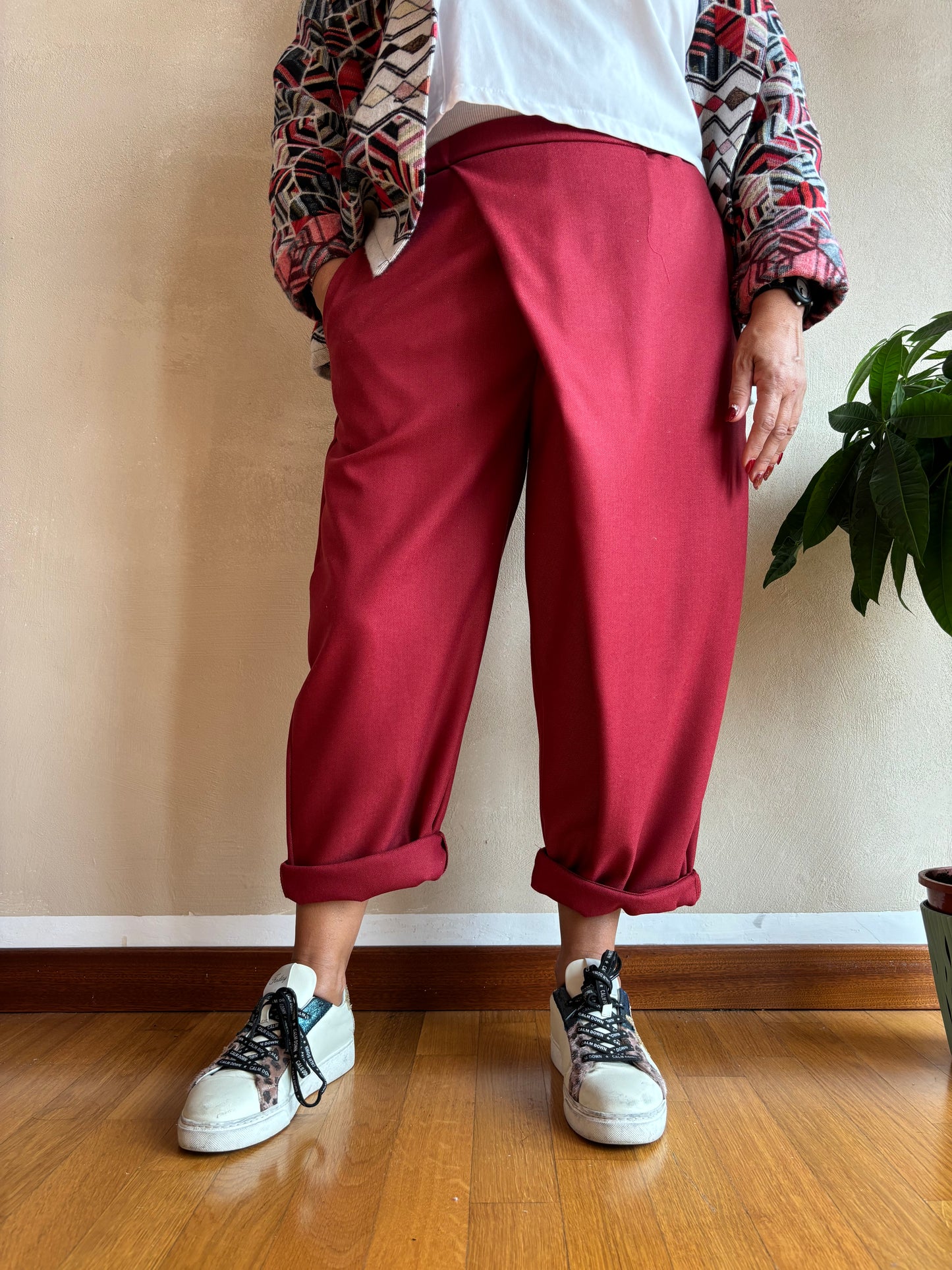 Pantalone Wendy Lena bordeaux