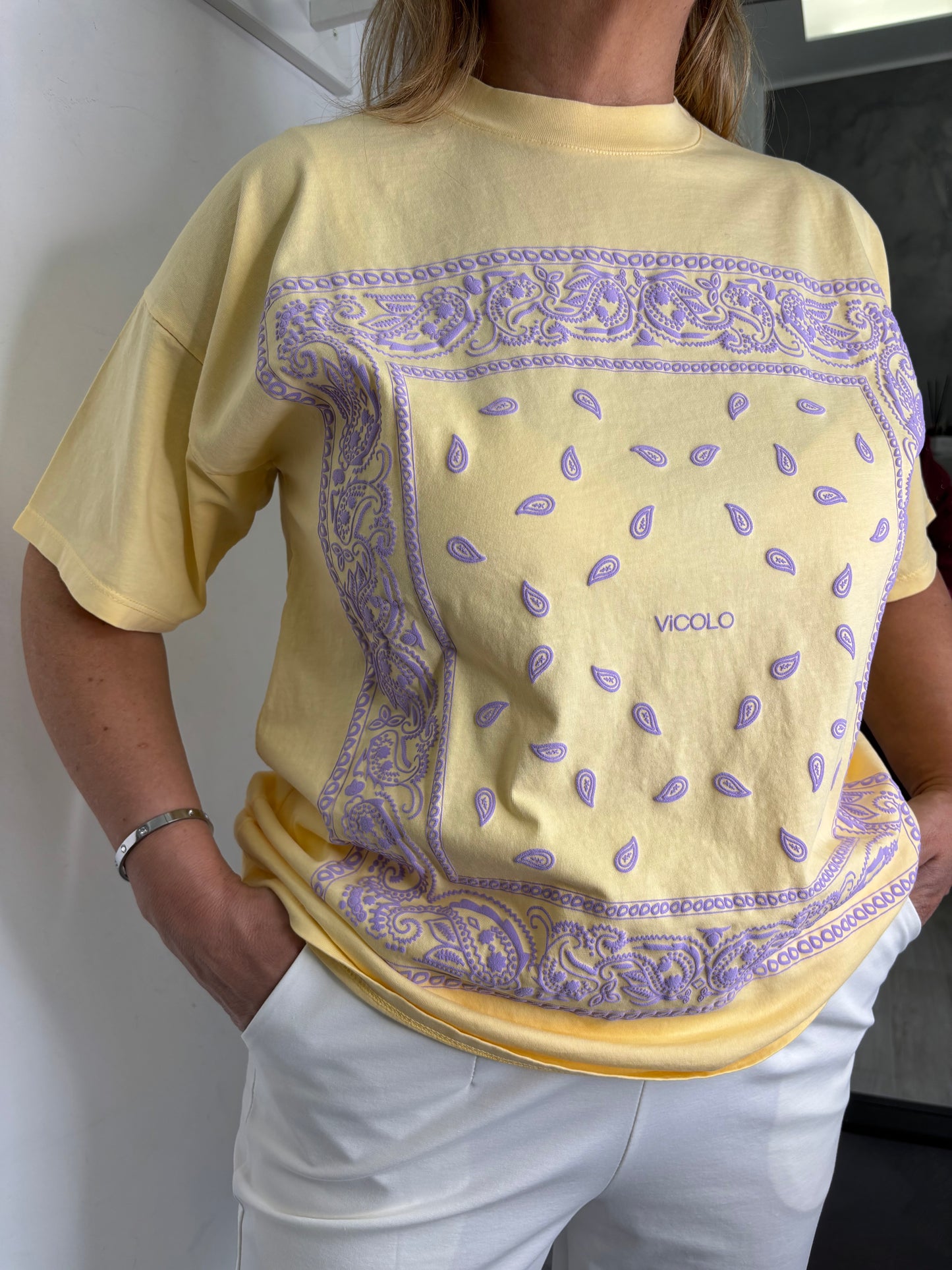 T-shirt Bandana Gialla Vicolo