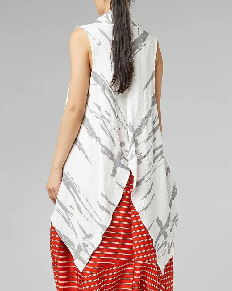 Top Wendy Onda Bianco/Grigio