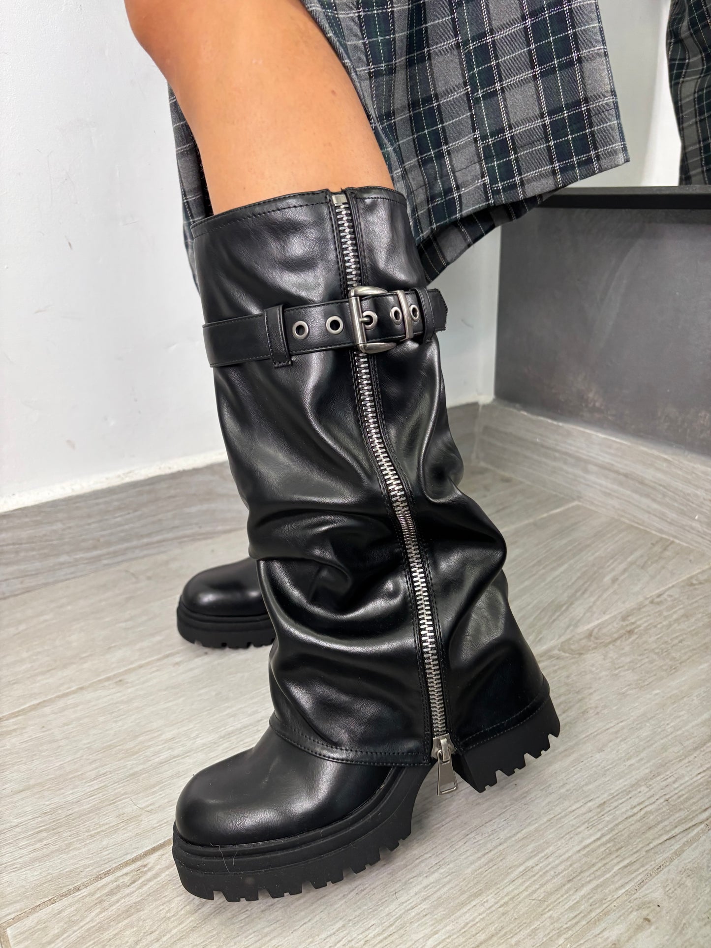 Stivale Biker Nero