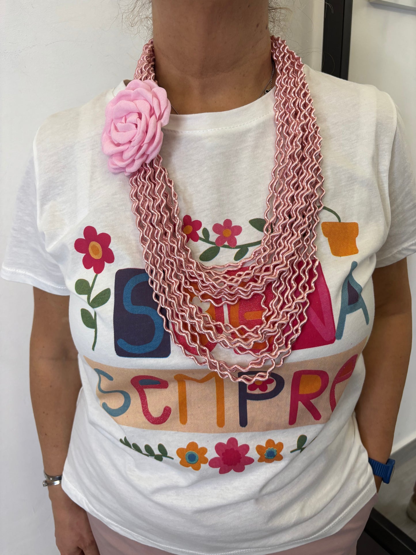 Collana Rose Rosa