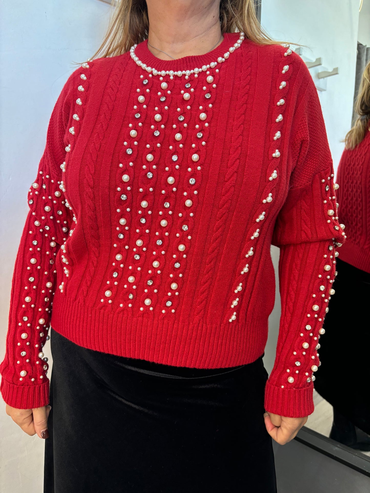 Maglione Perla Rosso