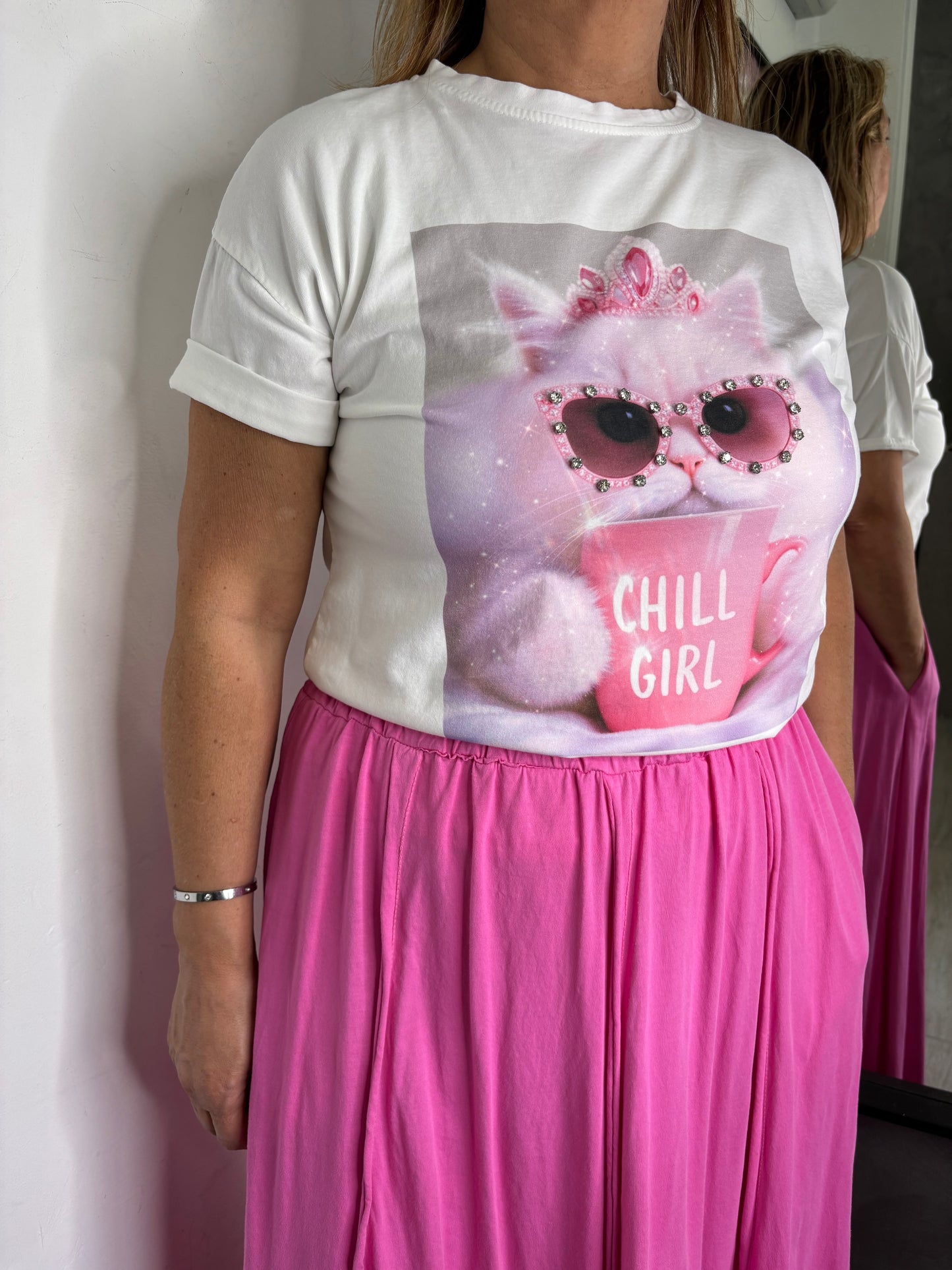 T-shirt Micio Chill Girl
