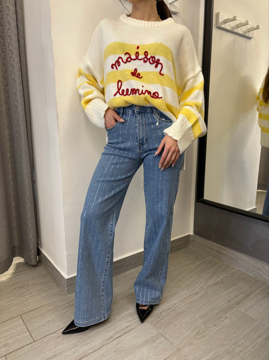 Jeans Wide Leg Azzurro