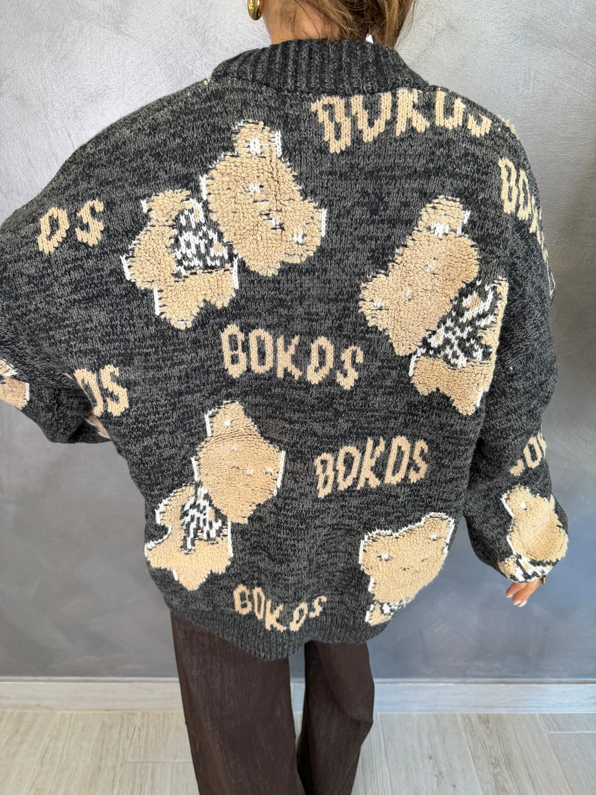 Cardigan Teddy Grigio